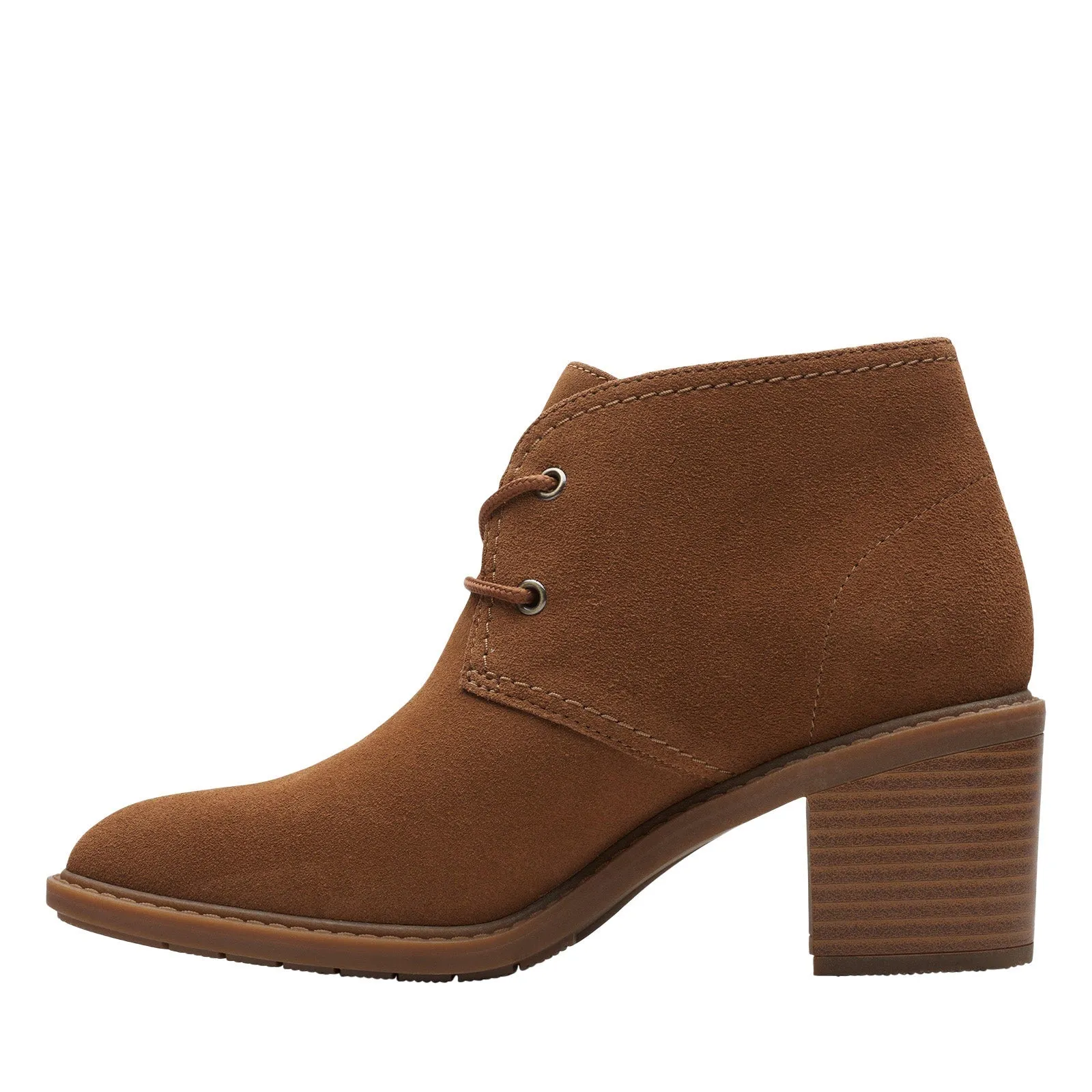 All Day Comfort Clarks Scene LaceBoot 26162180 WoWomens Brown Suede Ankle & Booties Boots