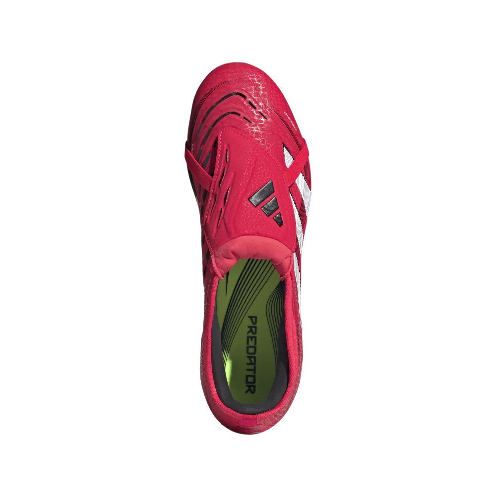 Custom Red Adidas Predator Pro Fold-Over Tongue FG Football Boots(Lucid Red/White/Core Black)