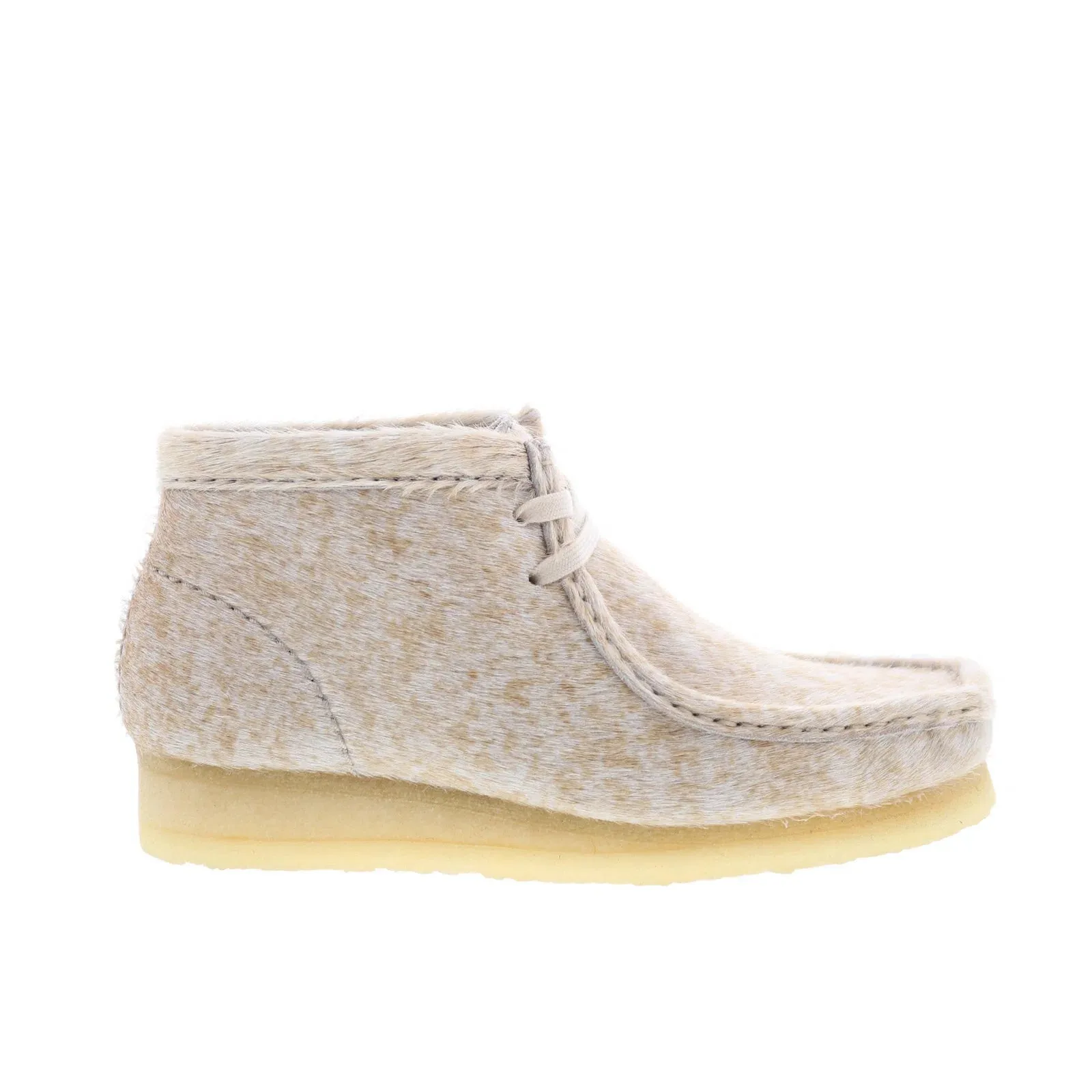 Premium Craft Farm Ready Clarks Wallabee Boot 26177866 Womens Beige Leather Lace Up Chukkas Boots