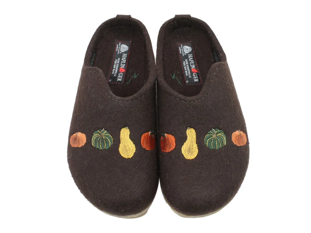 Haflinger Clogs Grizzly Pumpkin Espresso Toe Protection