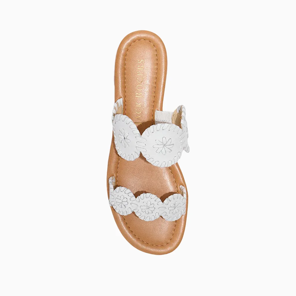 Lauren II Leather Slide Sandal heel cup Cool Pop