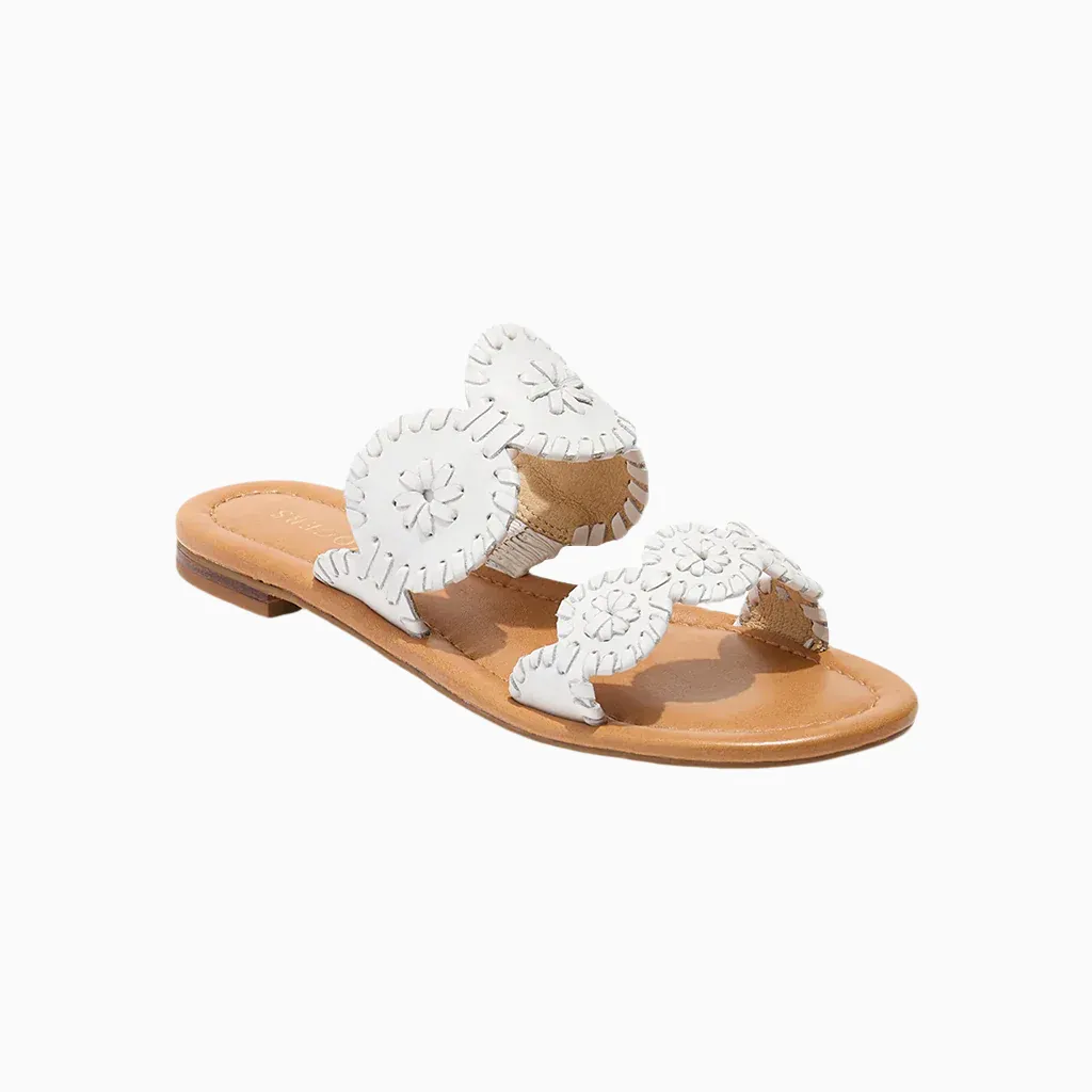 Lauren II Leather Slide Sandal Comfort Flex Stud Cool