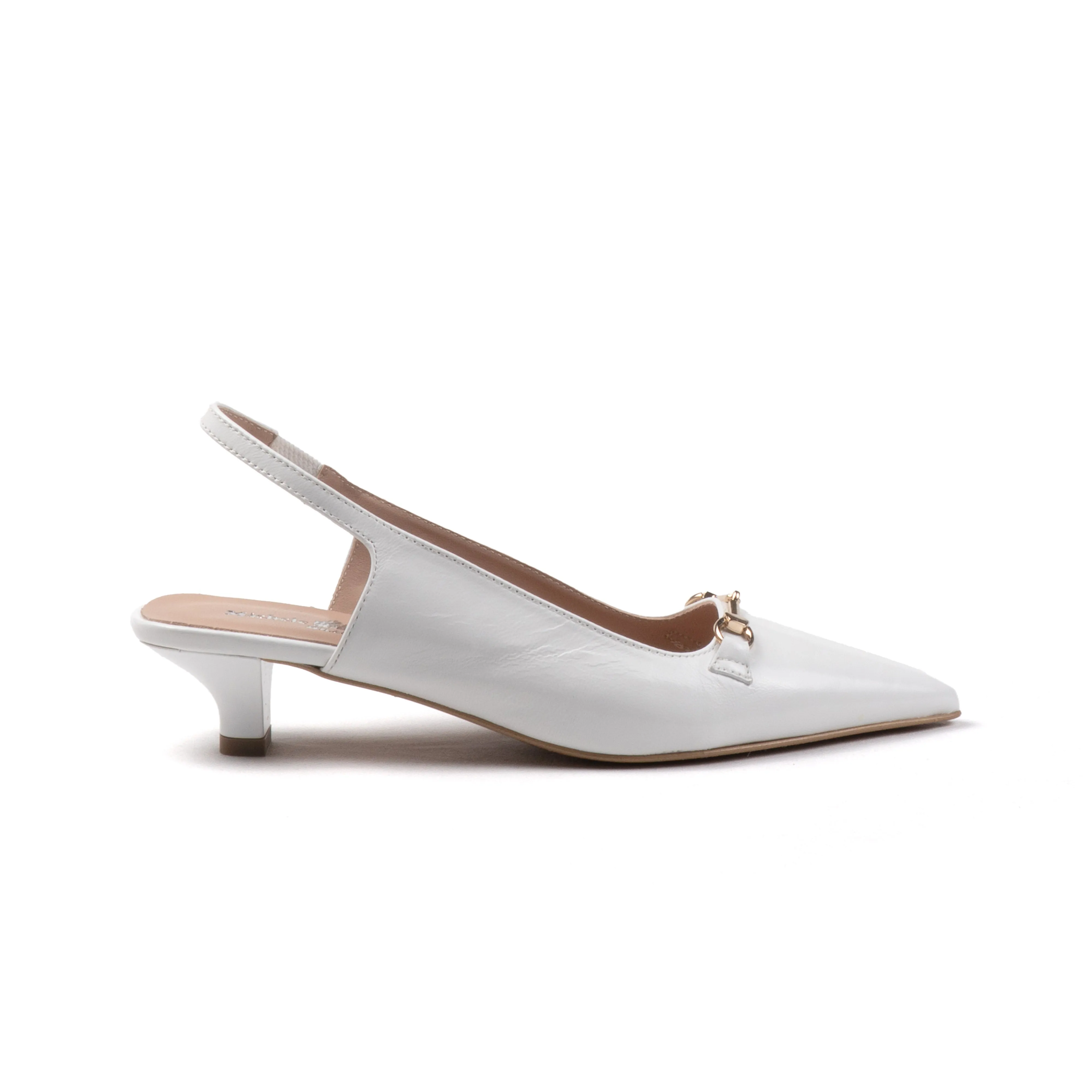 Bridal Stiletto Shoes Sleek Leather Pumps GIADA KITTEN HEELS