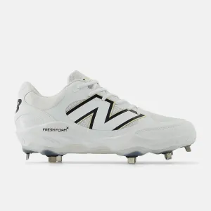 New Balance Men's Fresh Foam X 3000 v7 Metal Baseball Cleats - White - L3000TW7 Signature grip Pu Upper