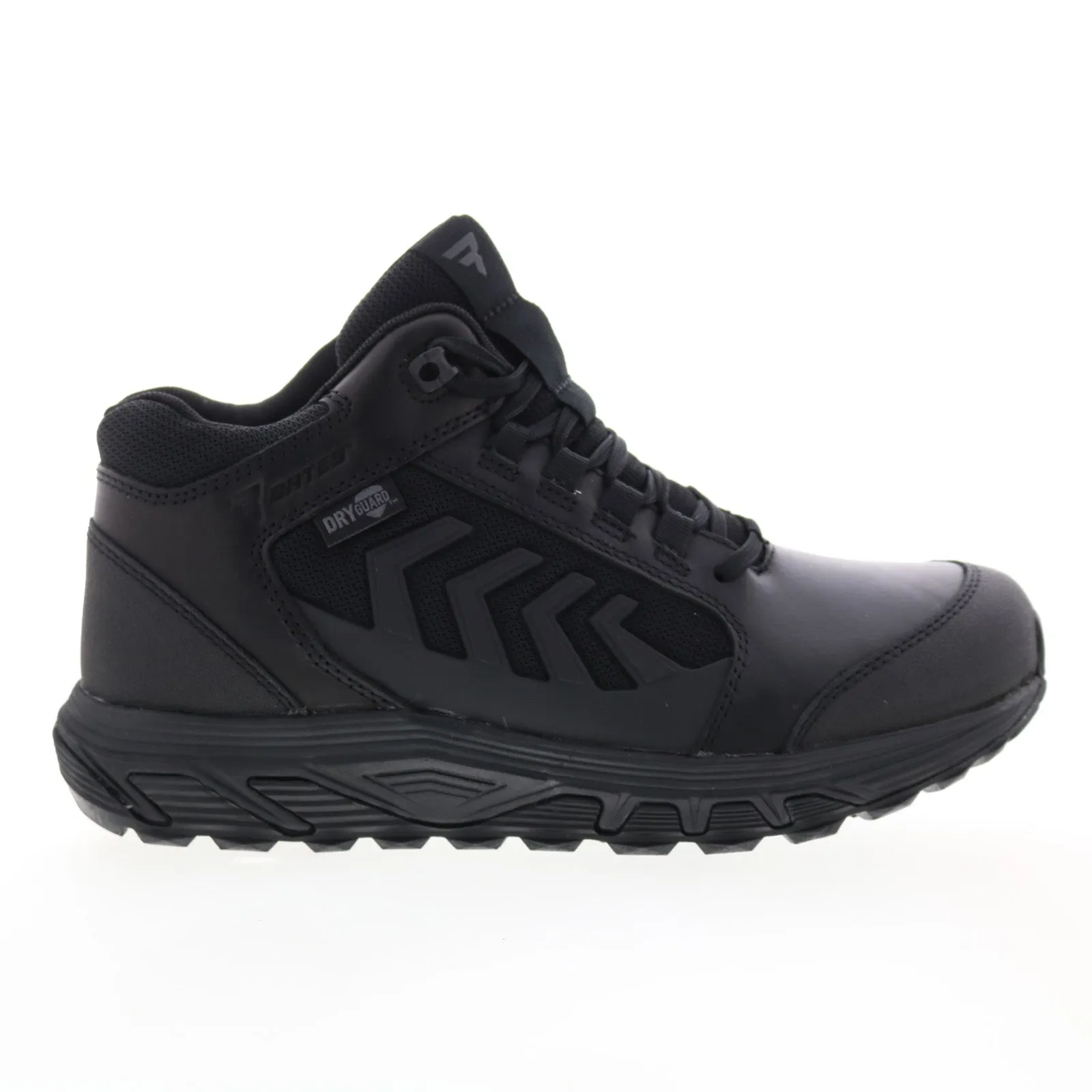 Weather resistant Wide toe box Bates Rush Shield Mid Dryguard E01044 Mens Black Leather Tactical Boots