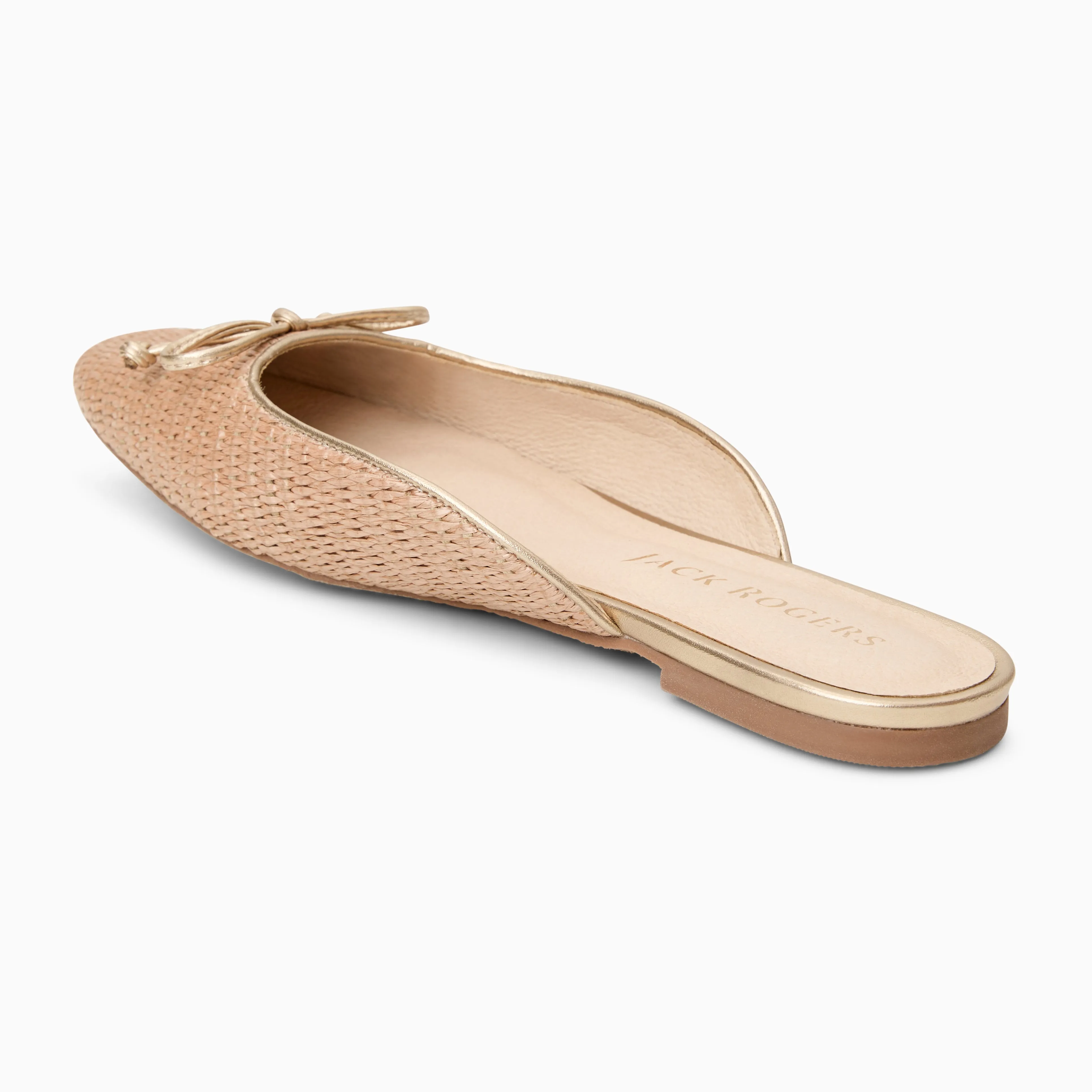 Bright Gold Cushioned Ginny Flat Mule