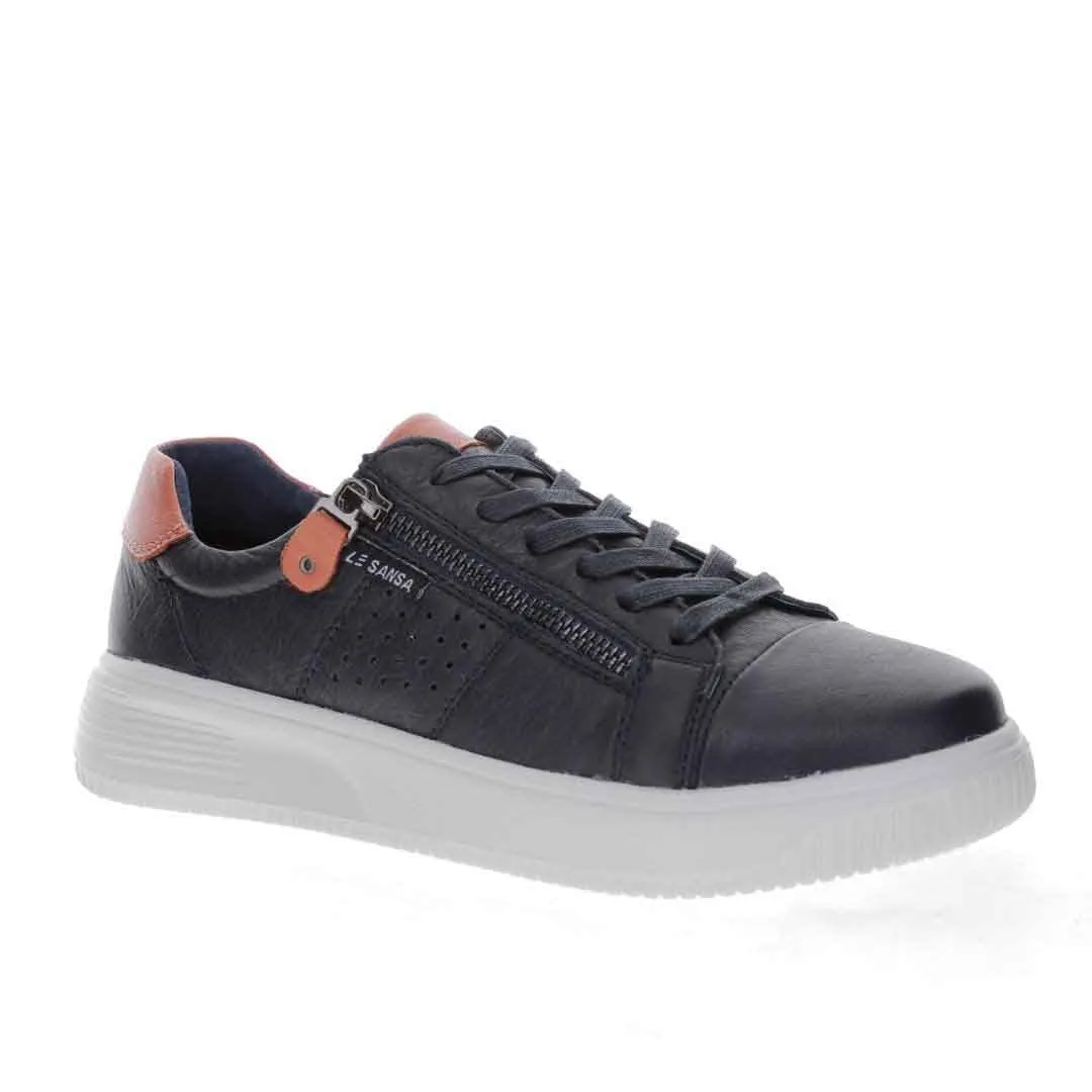 LE SANSA NOOSA NAVY / TAN studded