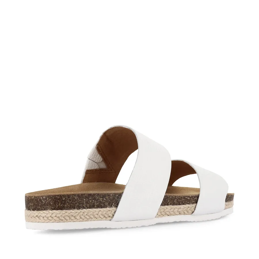 Enhanced silhouette Bold Design MARIA III - WHITE GRAIN LEATHER