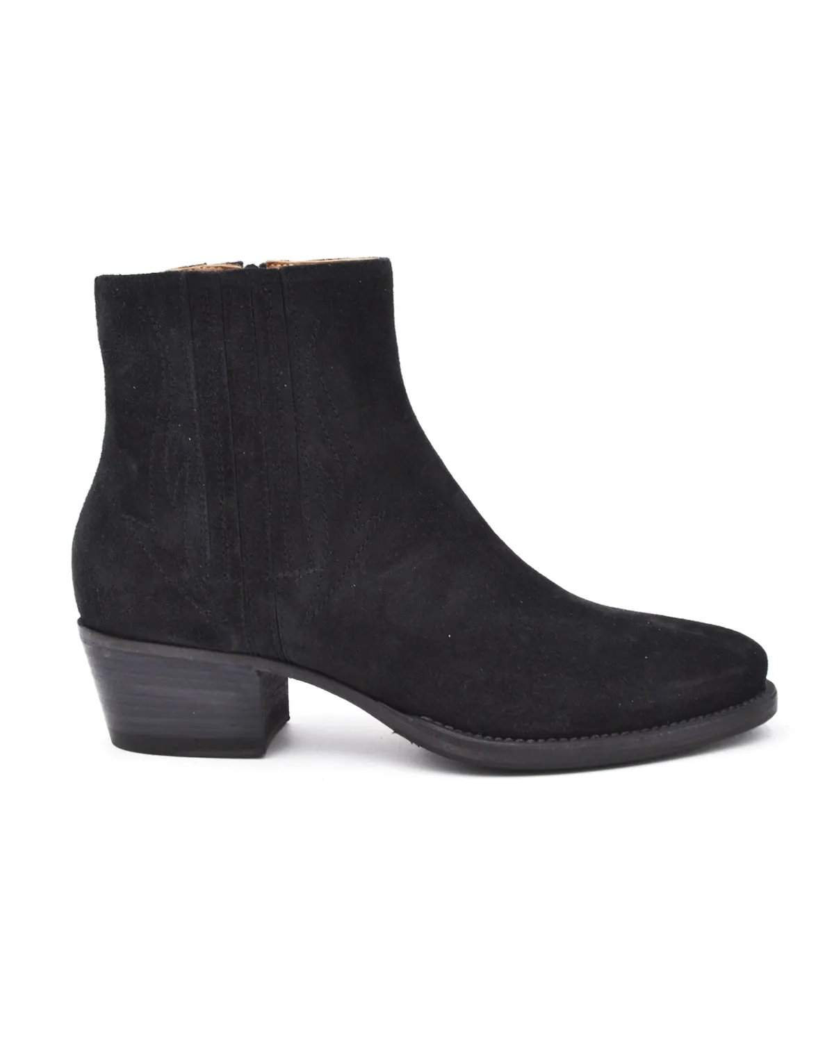 Look Ready Early Jog Alberto Fasciani Black Suede Almond Toe Booty