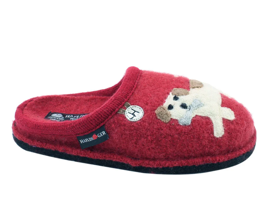 Haflinger Slippers Flair Fido Red Cross Road Peace Mood