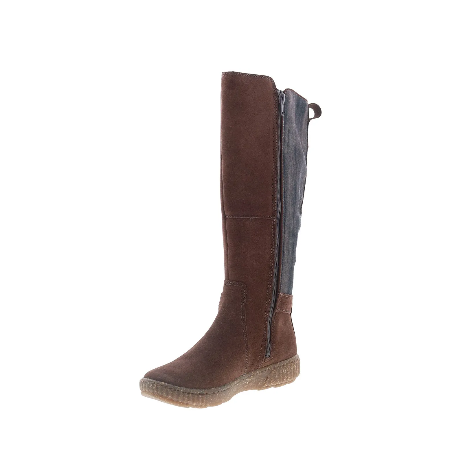 Clarks Caroline Style 26167707 Womens Brown Suede Zipper Knee High Boots Clean Cut