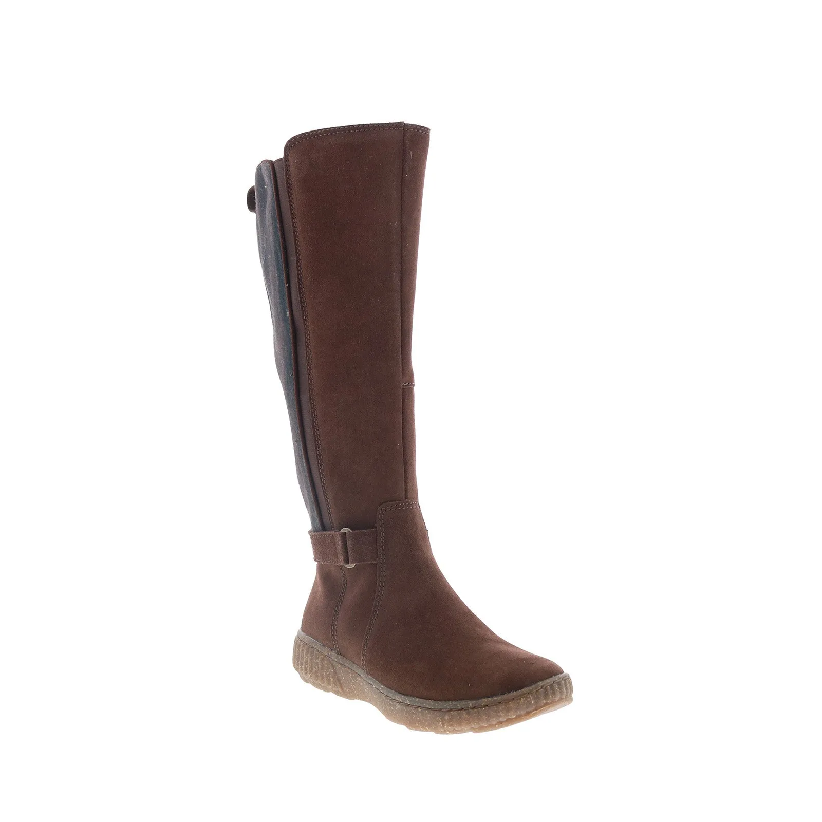 Clarks Caroline Style 26167707 Womens Brown Suede Zipper Knee High Boots Everyday Protection Winter Scene
