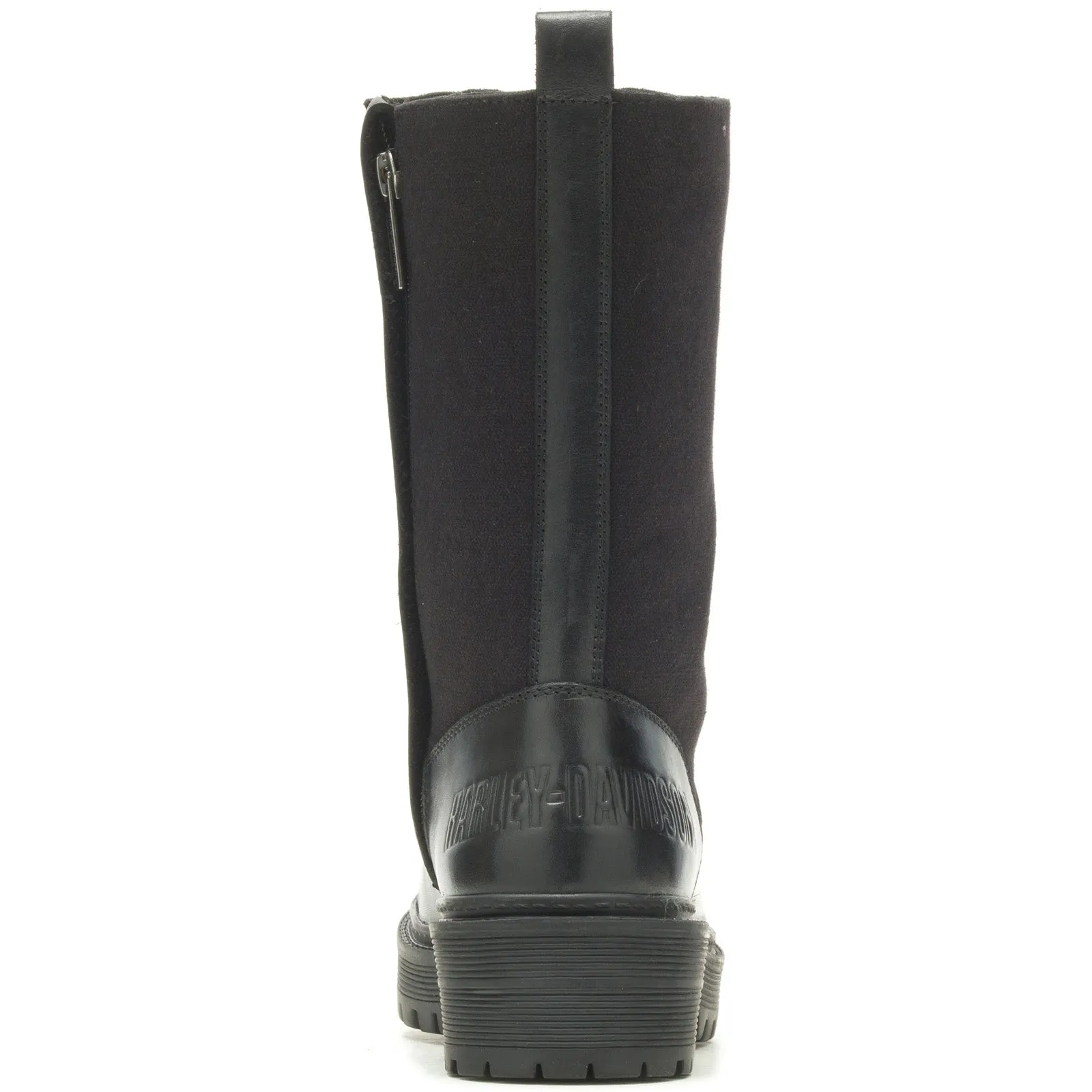 Harley-Davidson Valene 9" D84779 Womens Black Leather Motorcycle Boots Protective Build Lightweight Footwear