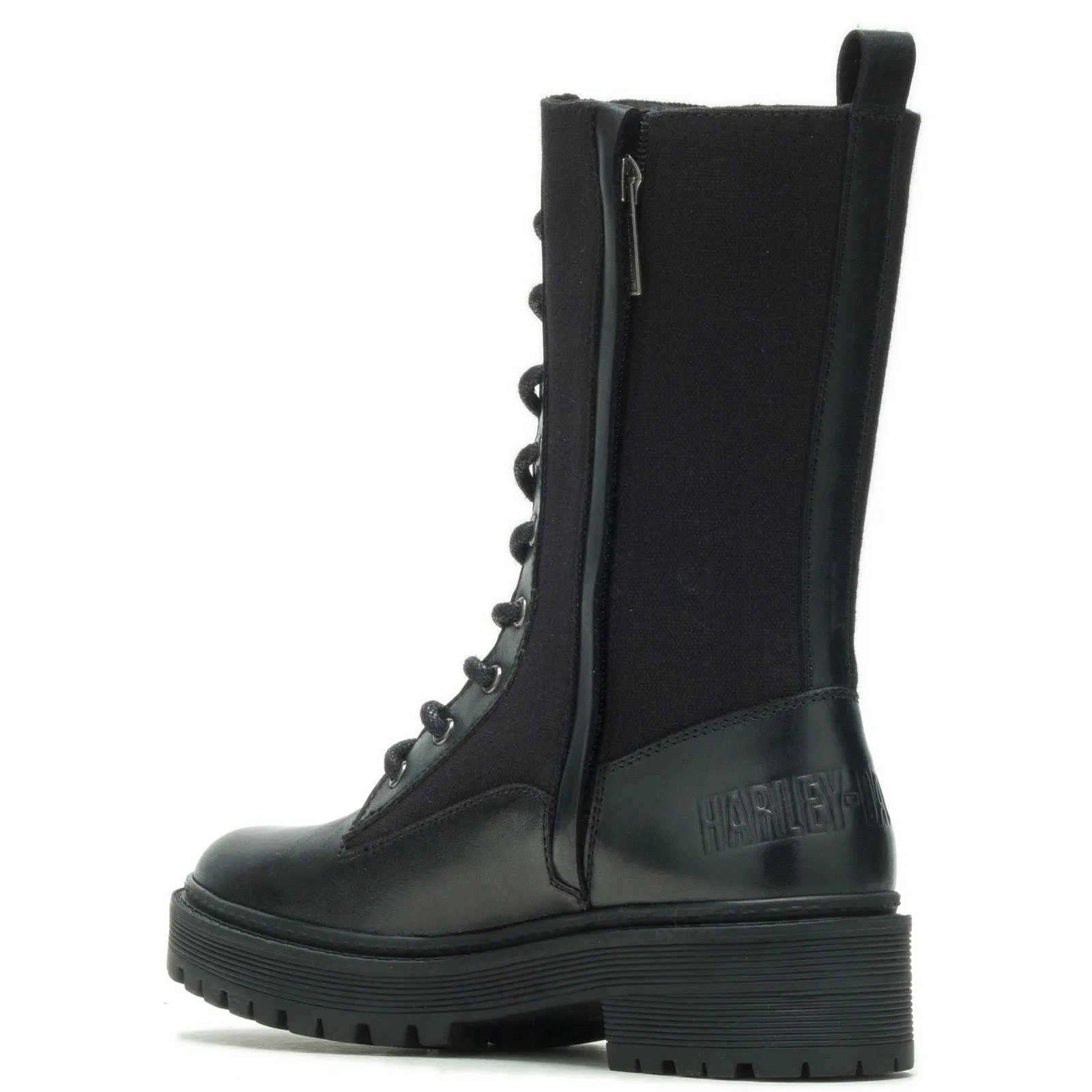 anti static Harley-Davidson Valene 9" D84779 Womens Black Leather Motorcycle Boots