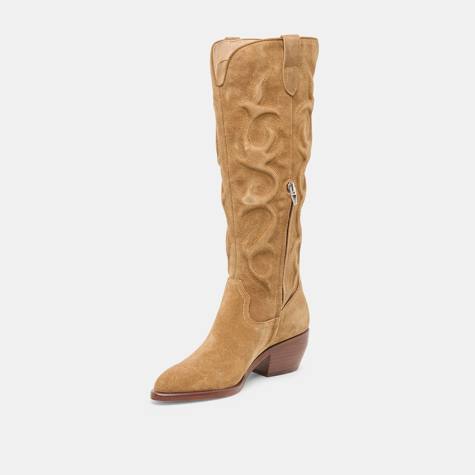 MIRLA BOOTS LT BROWN SUEDE Fashion Fit