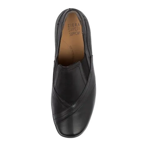 ZIERA JAVA BLACK Slip Fit Walk Comfort Motion