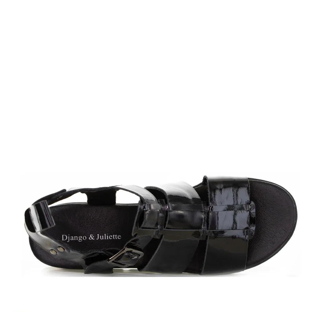 Effortless Fit Adjustable Fit DJANGO & JULIETTE RELIE BLACK PAT NATURAL