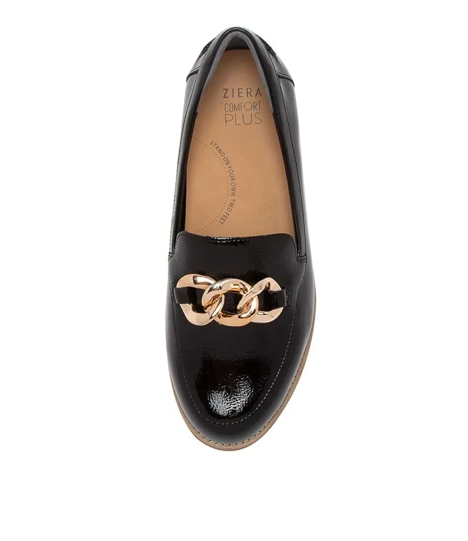 ZIERA TAMYA BLACK PATENT Slip On Style