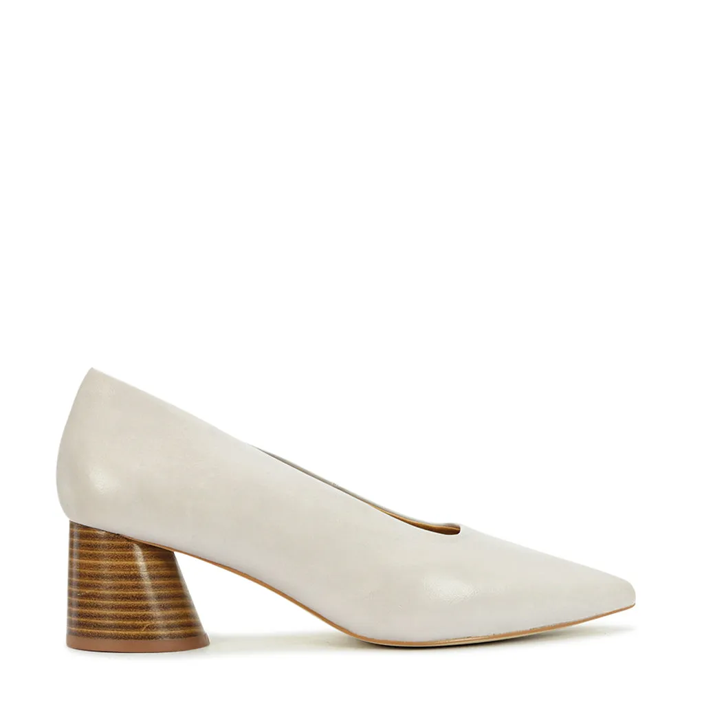 Slim Style HALOS 2 LEATHER BLOCK HEEL
