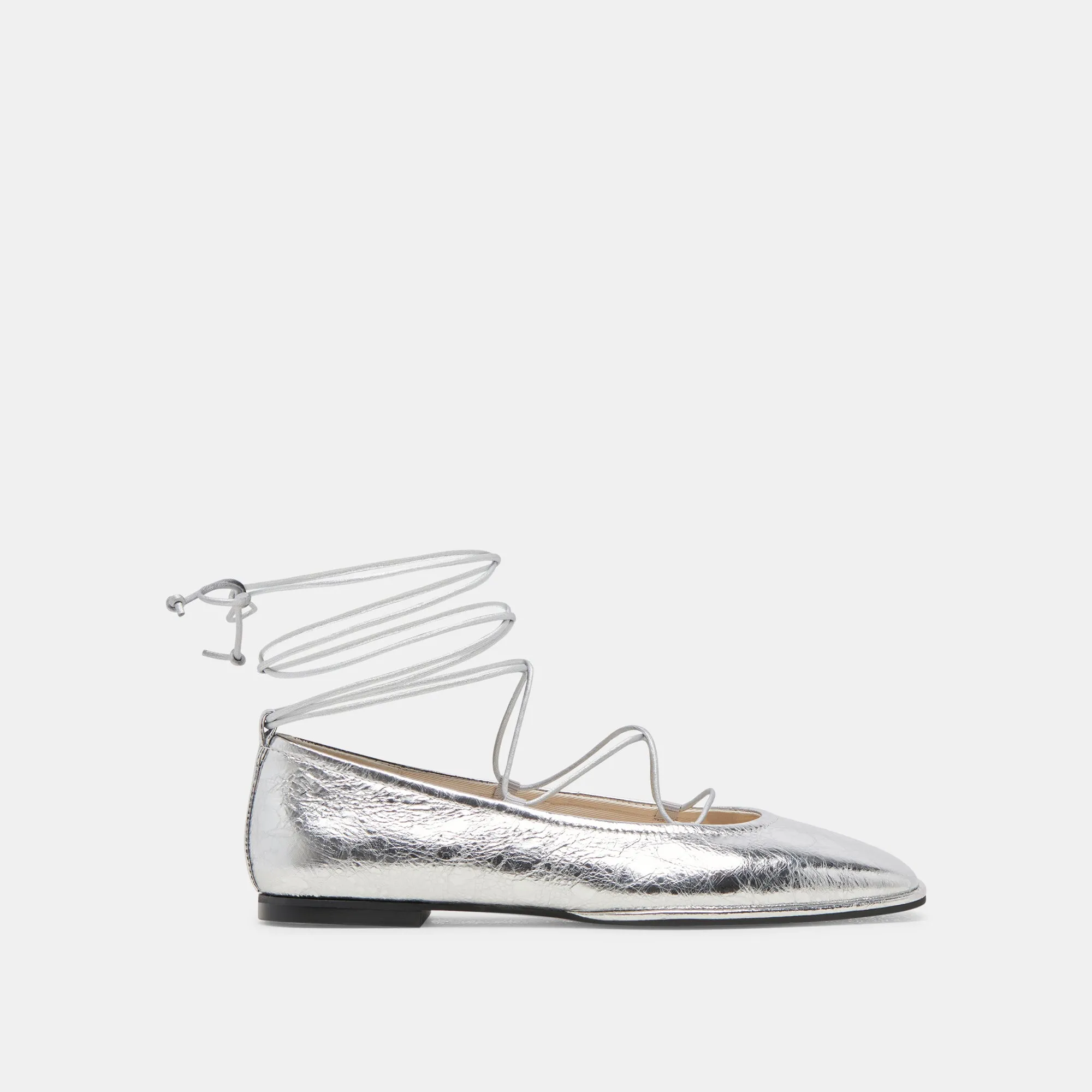 RYDER BALLET FLATS SILVER DISTRESSED LEATHER River Walk