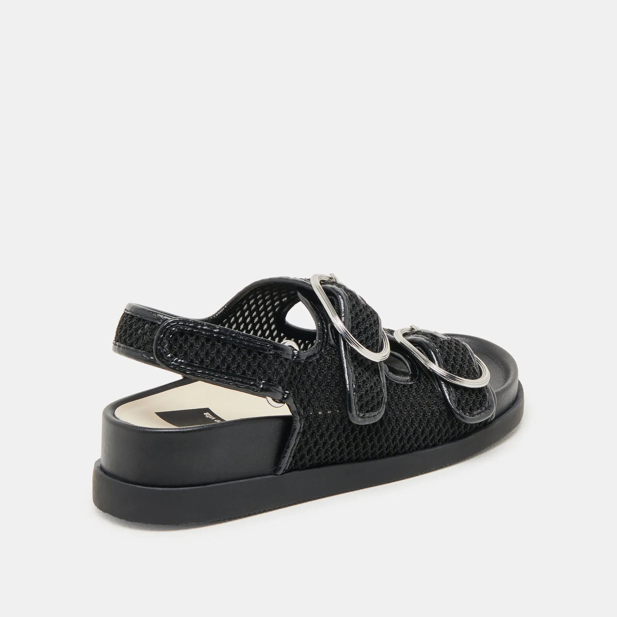 Daily Flex Soft Finish STARLA MESH SANDALS BLACK WOVEN MESH