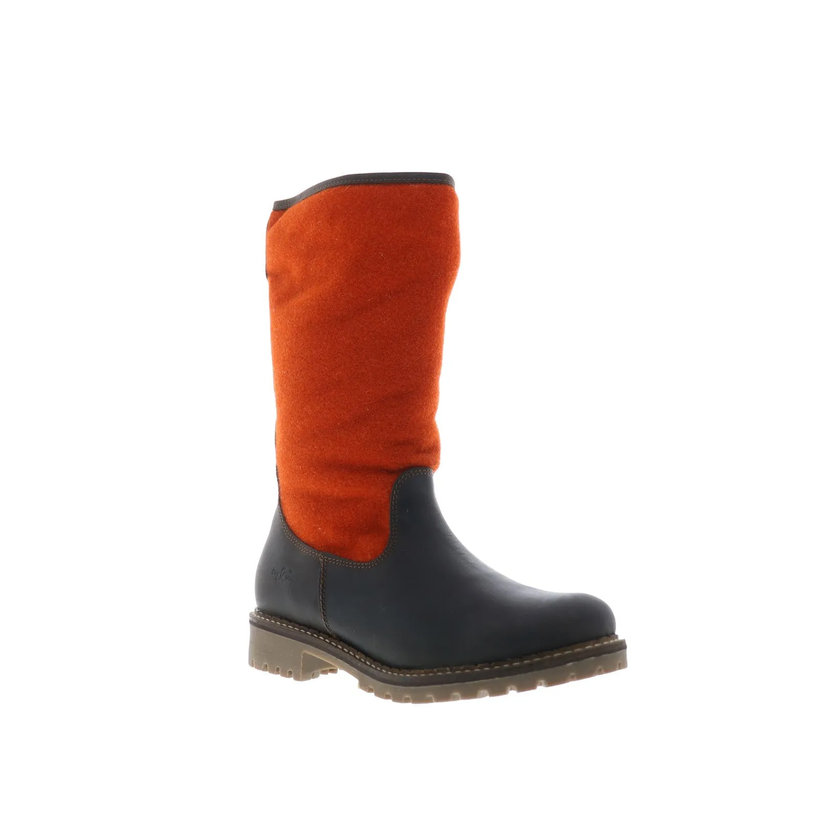 Reinforced heel Subtle Aesthetic Bos. & Co. Hanah Womens Orange Leather Zipper Casual Dress Boots
