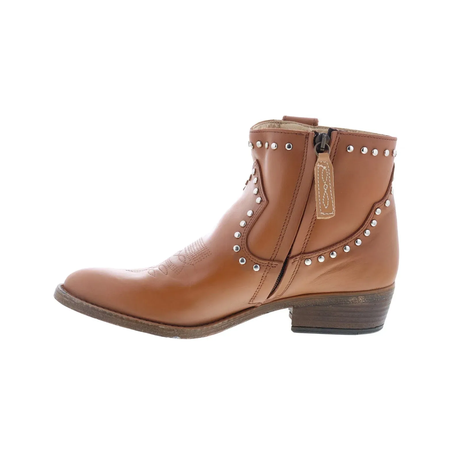 Breathable Uppers Rain Proof Dingo Destry DI-864 Womens Brown Leather Zipper Western Boots