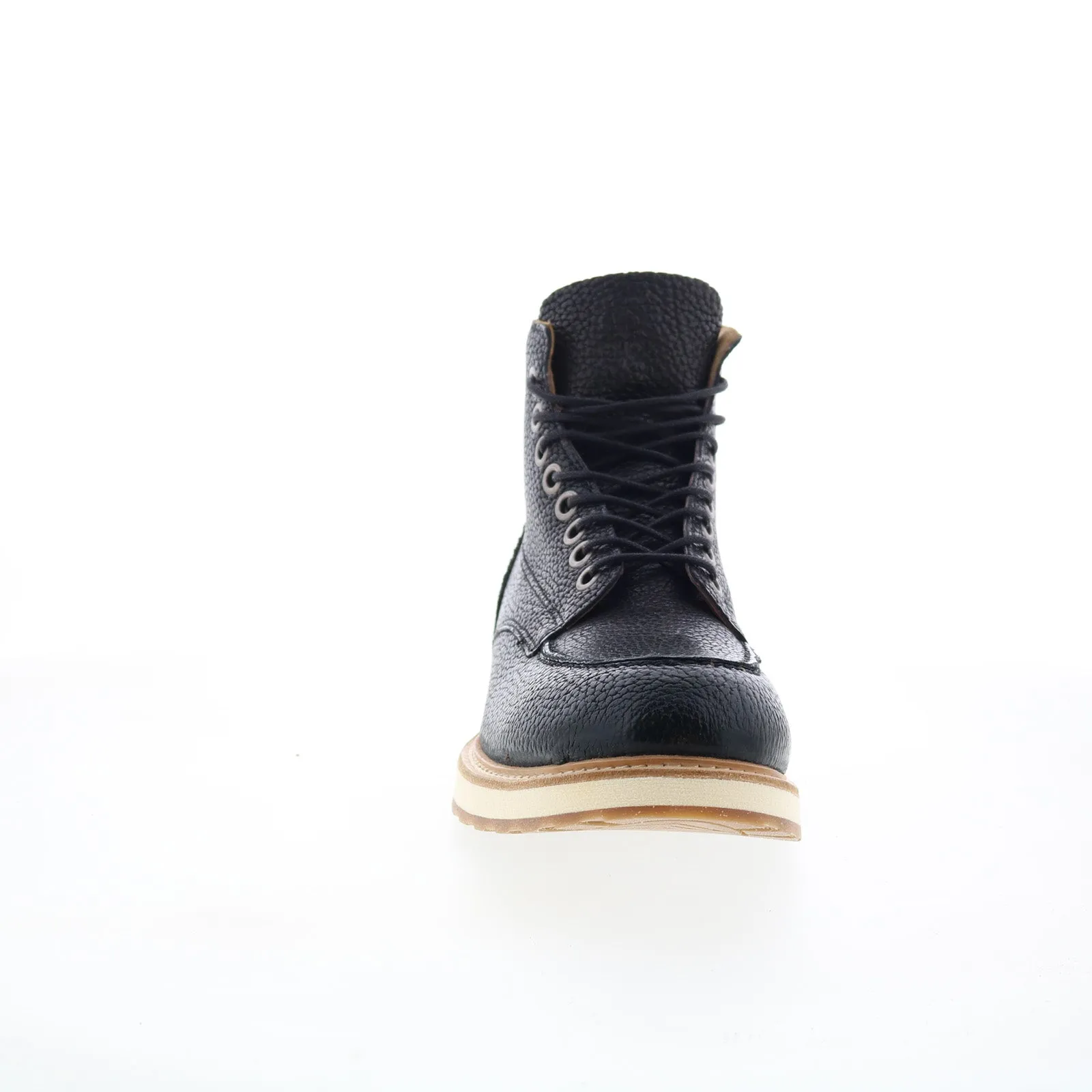 A.S. 98 Christian Mens Black Leather Lace Up Casual Dress Boots Neutral Finish Smooth Entry