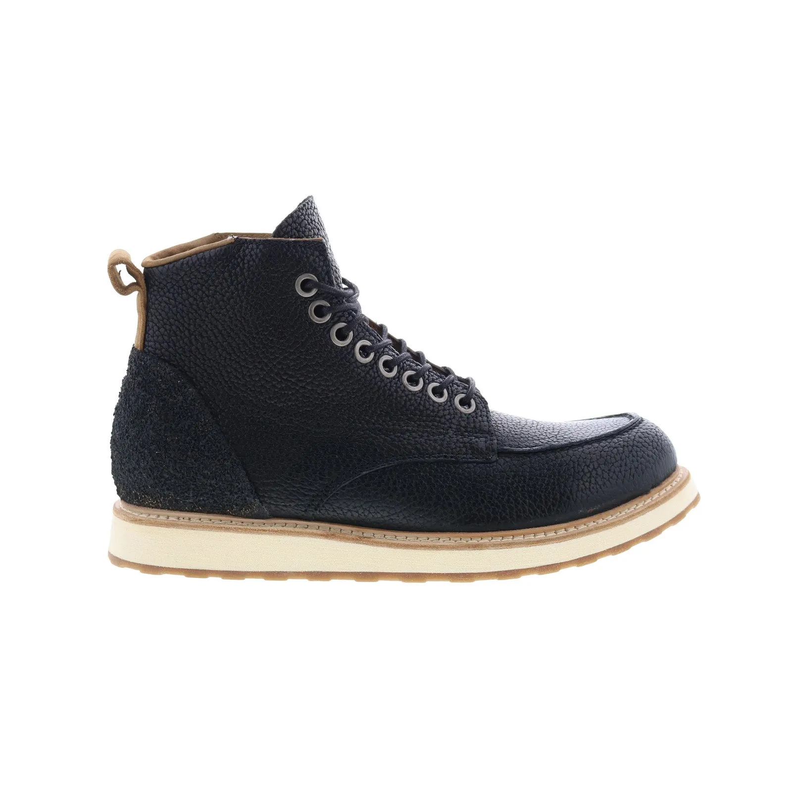 A.S. 98 Christian Mens Black Leather Lace Up Casual Dress Boots Day To Night Adventure Ready