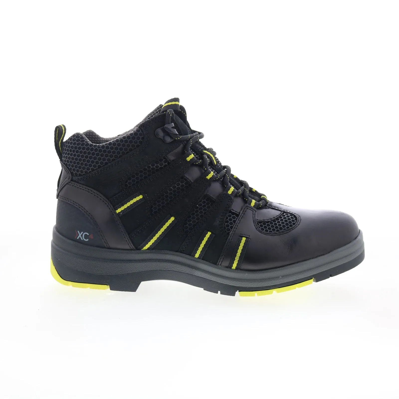 Johnston & Murphy 25-3311 Mens Black Leather Lace Up Casual Dress Boots Supportive Design