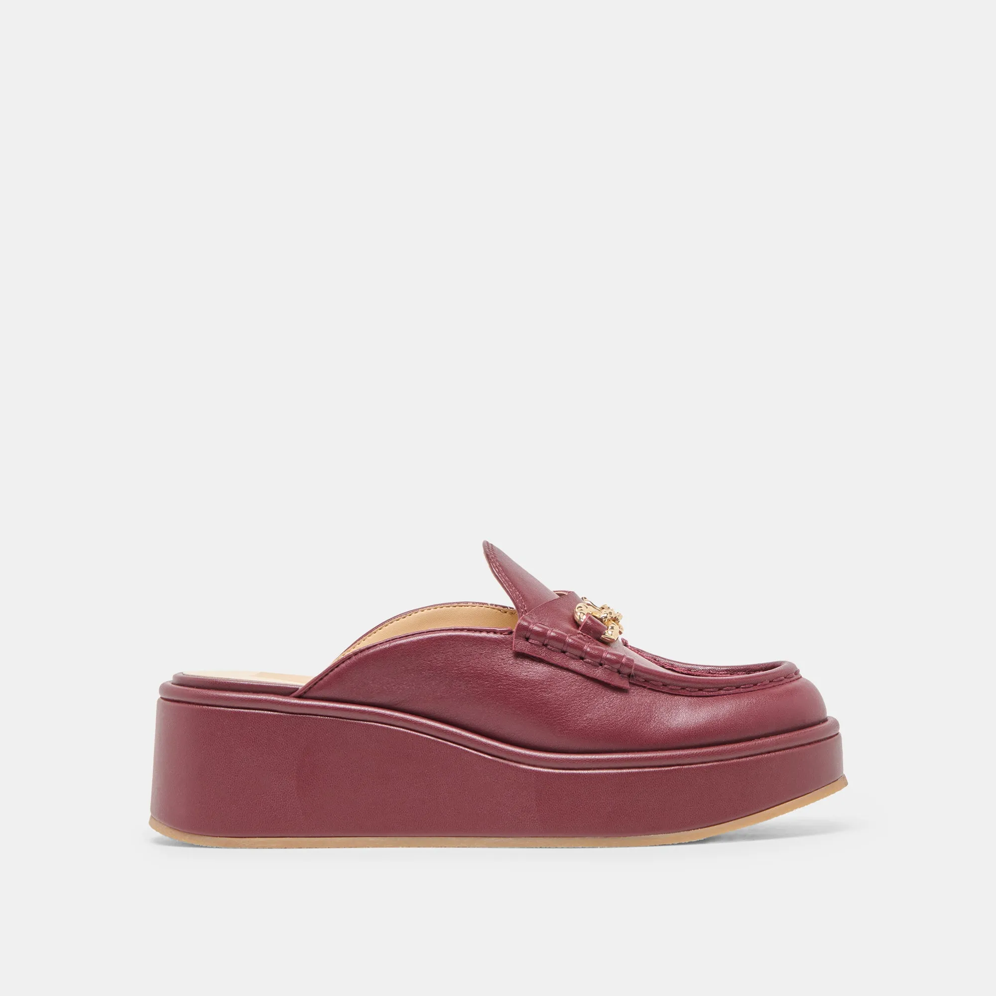 Calm Mood Party Glow DORREL LOAFERS MAROON LEATHER