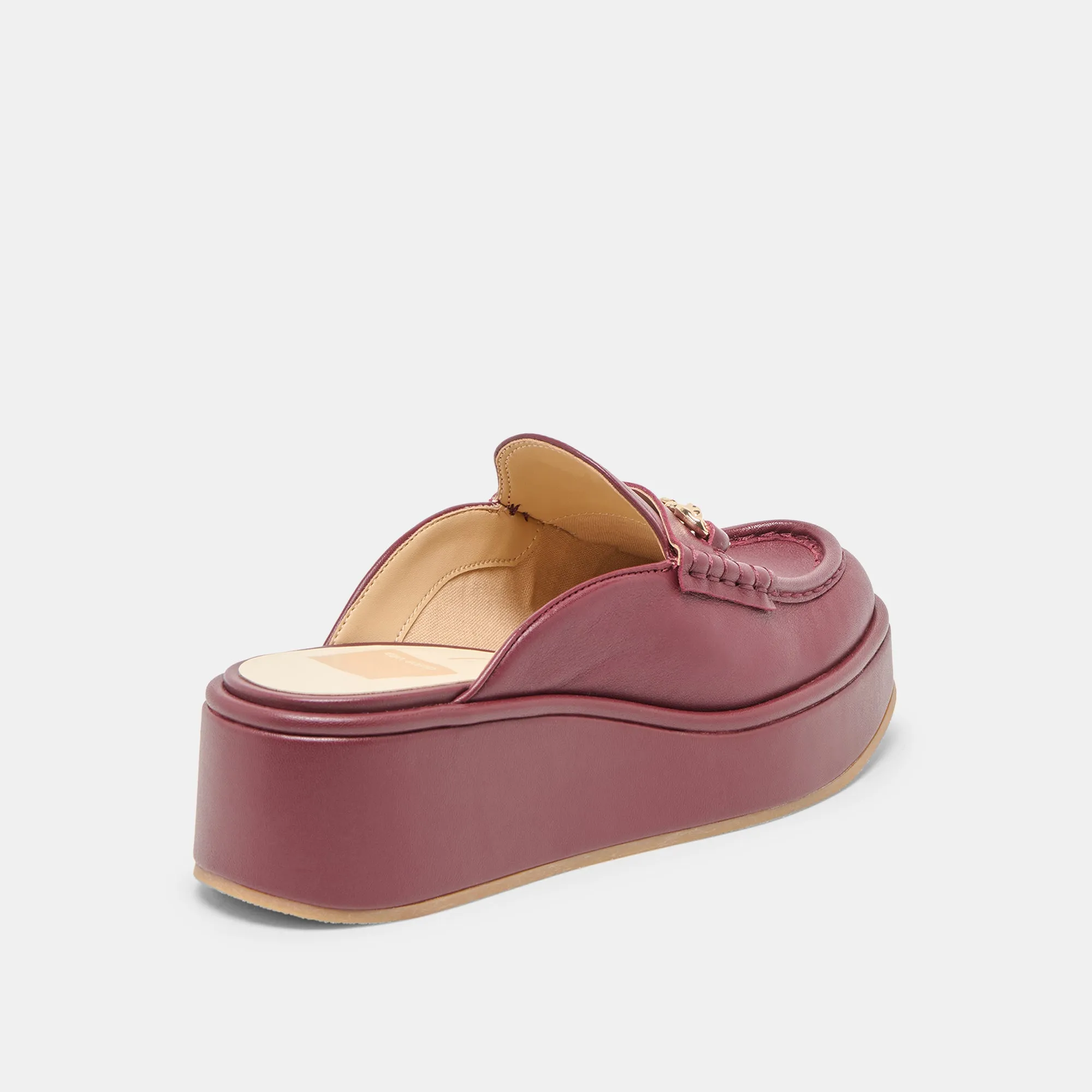 DORREL LOAFERS MAROON LEATHER Comfort toe