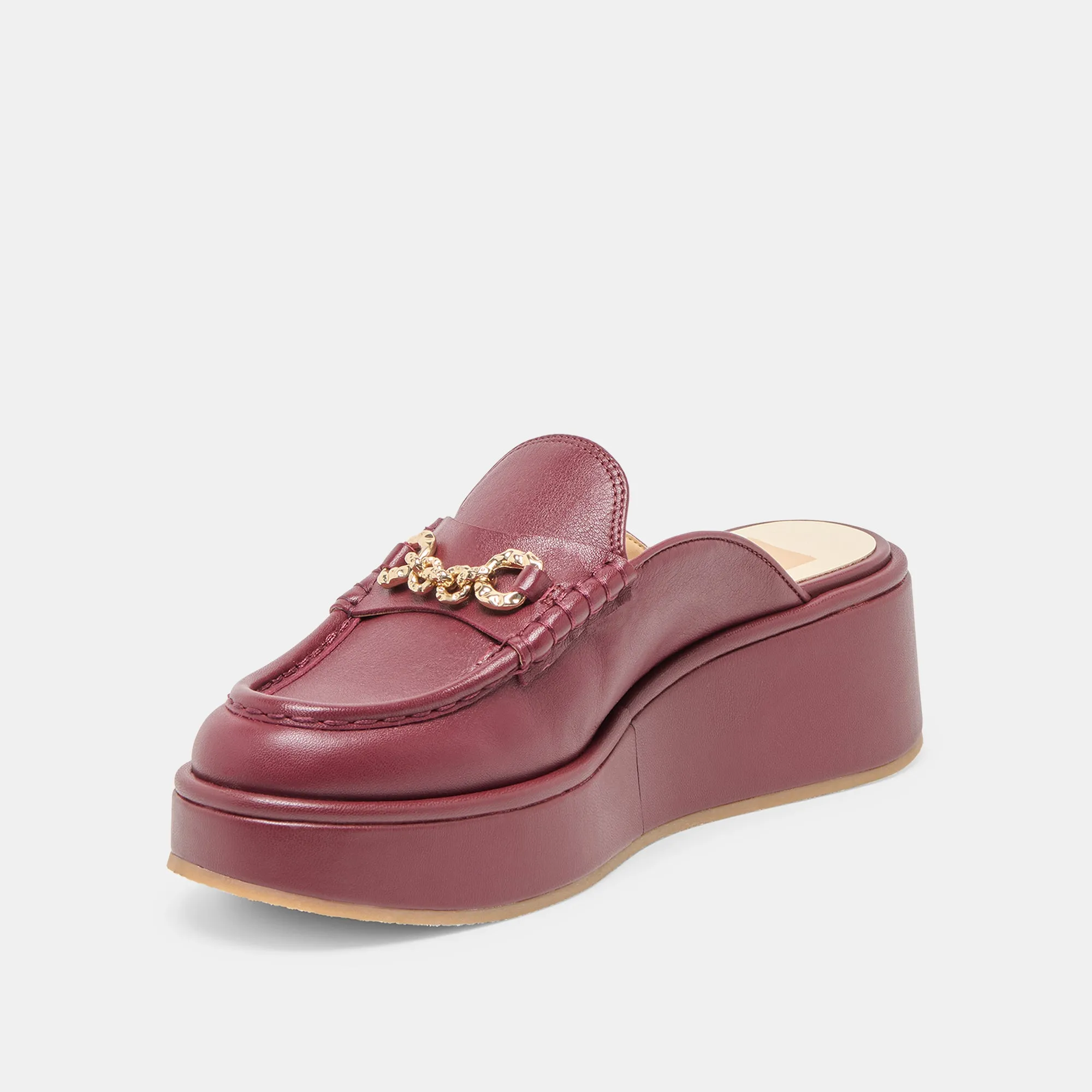 Peace Mood DORREL LOAFERS MAROON LEATHER