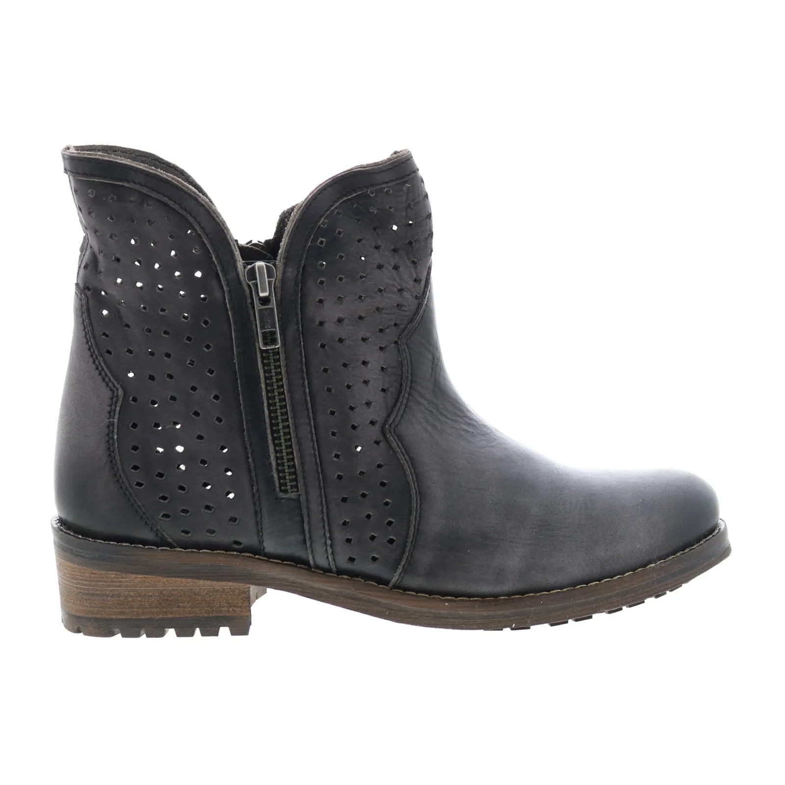 Anti-Friction Rawhide 5930 Womens Black Leather Zipper Cowboy Western Boots
