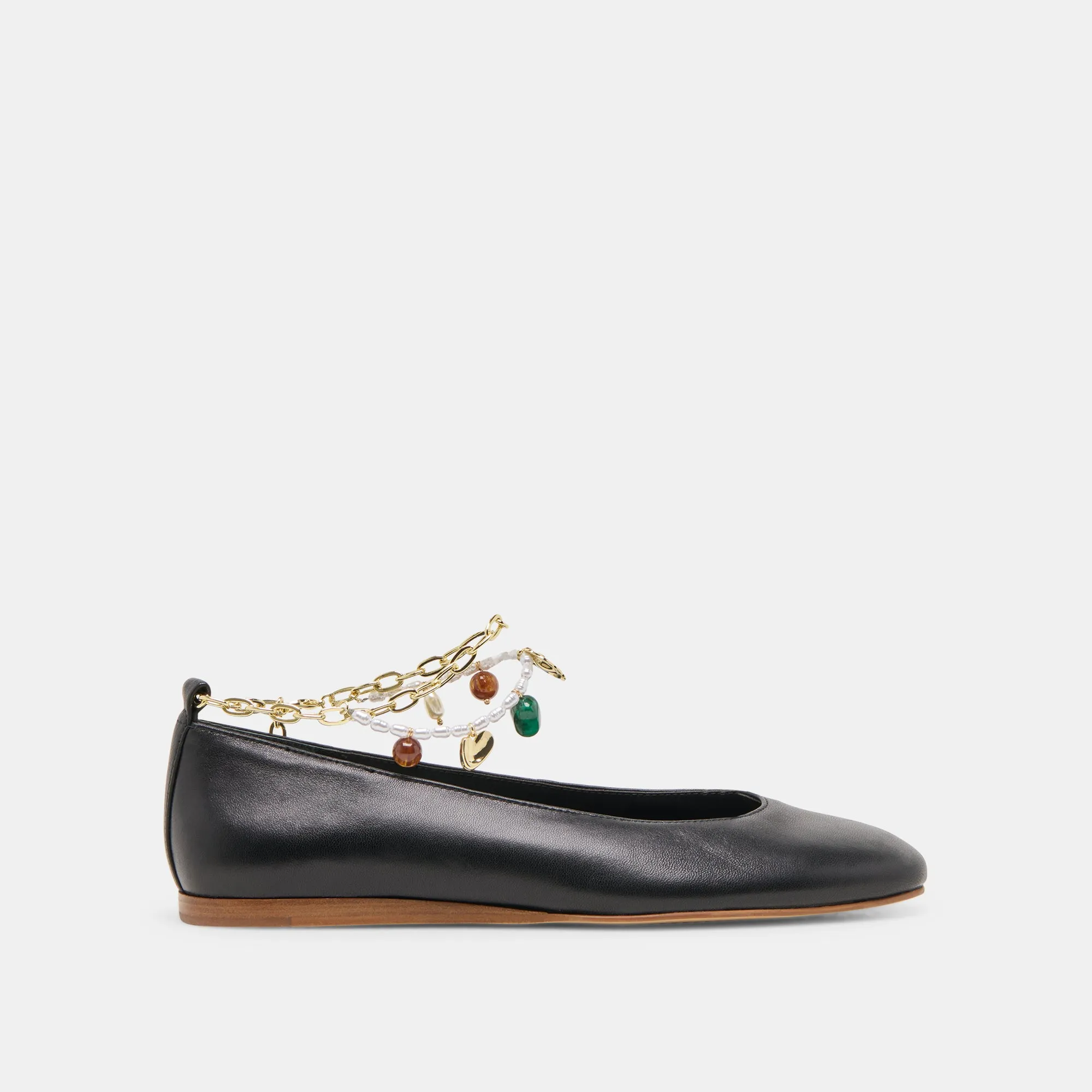 Design Mood BAIDEN BALLET FLATS BLACK LEATHER
