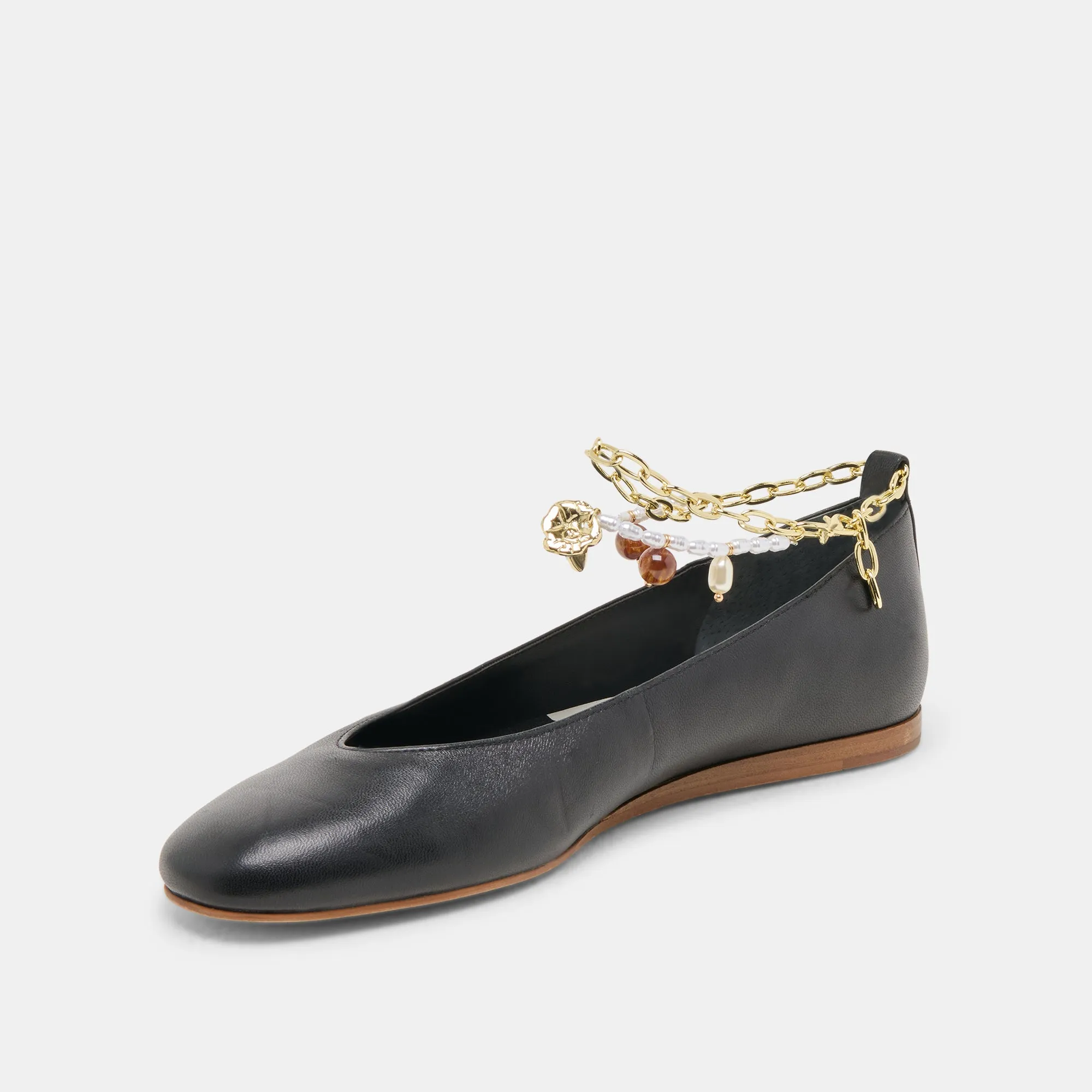 Versatile Design BAIDEN BALLET FLATS BLACK LEATHER