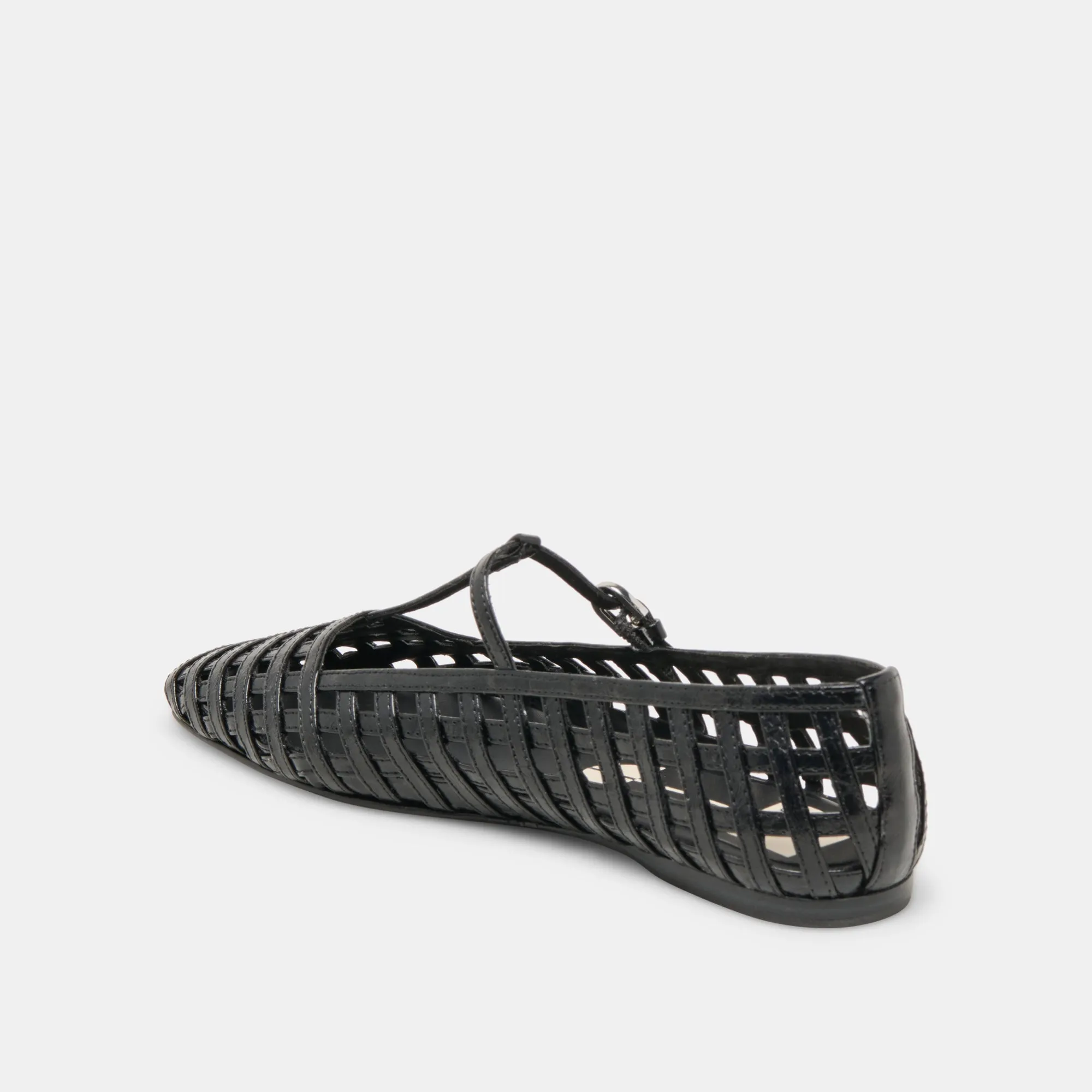 RAINS BALLET FLATS BLACK STELLA Chain Style