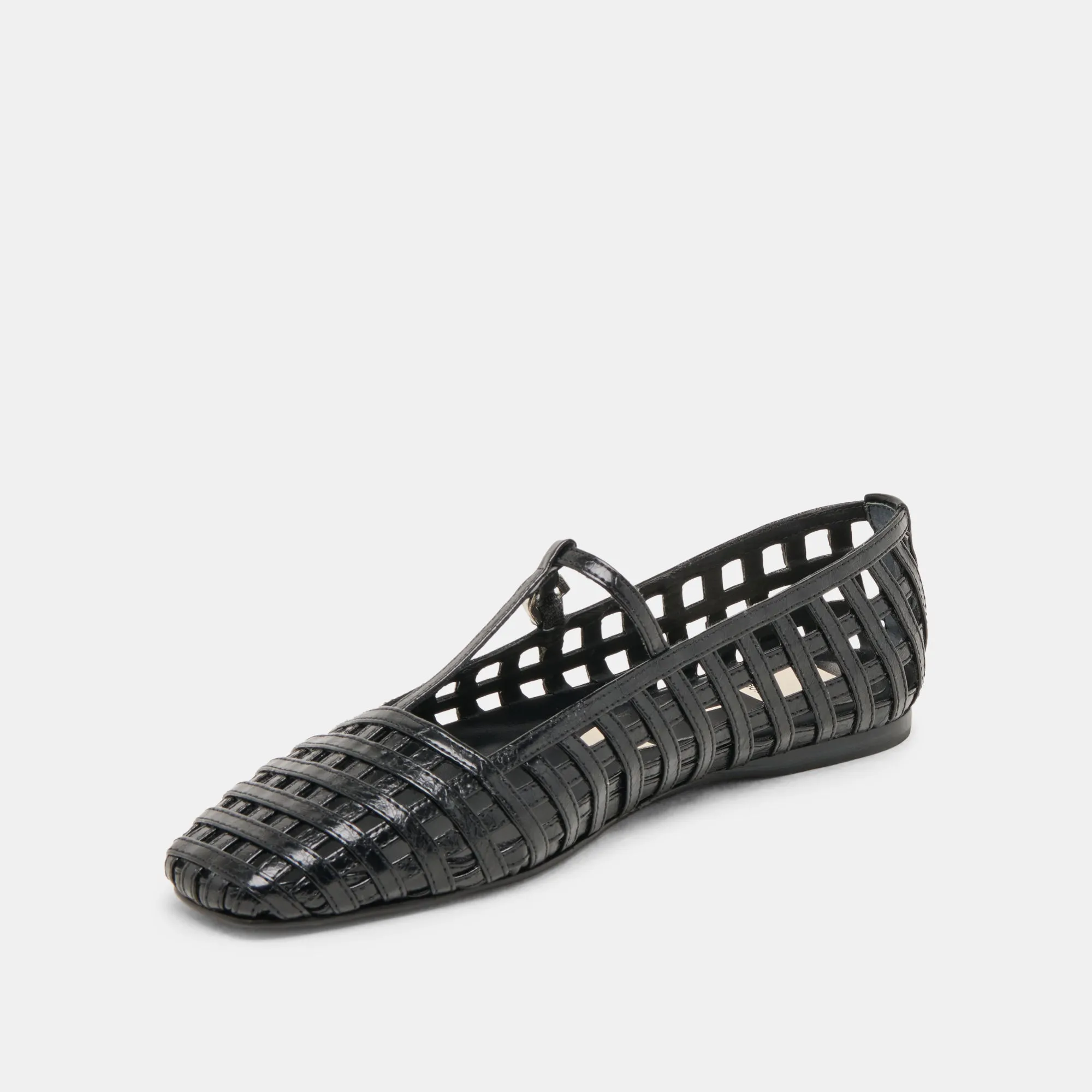 RAINS BALLET FLATS BLACK STELLA Anti Skid Pose Shot