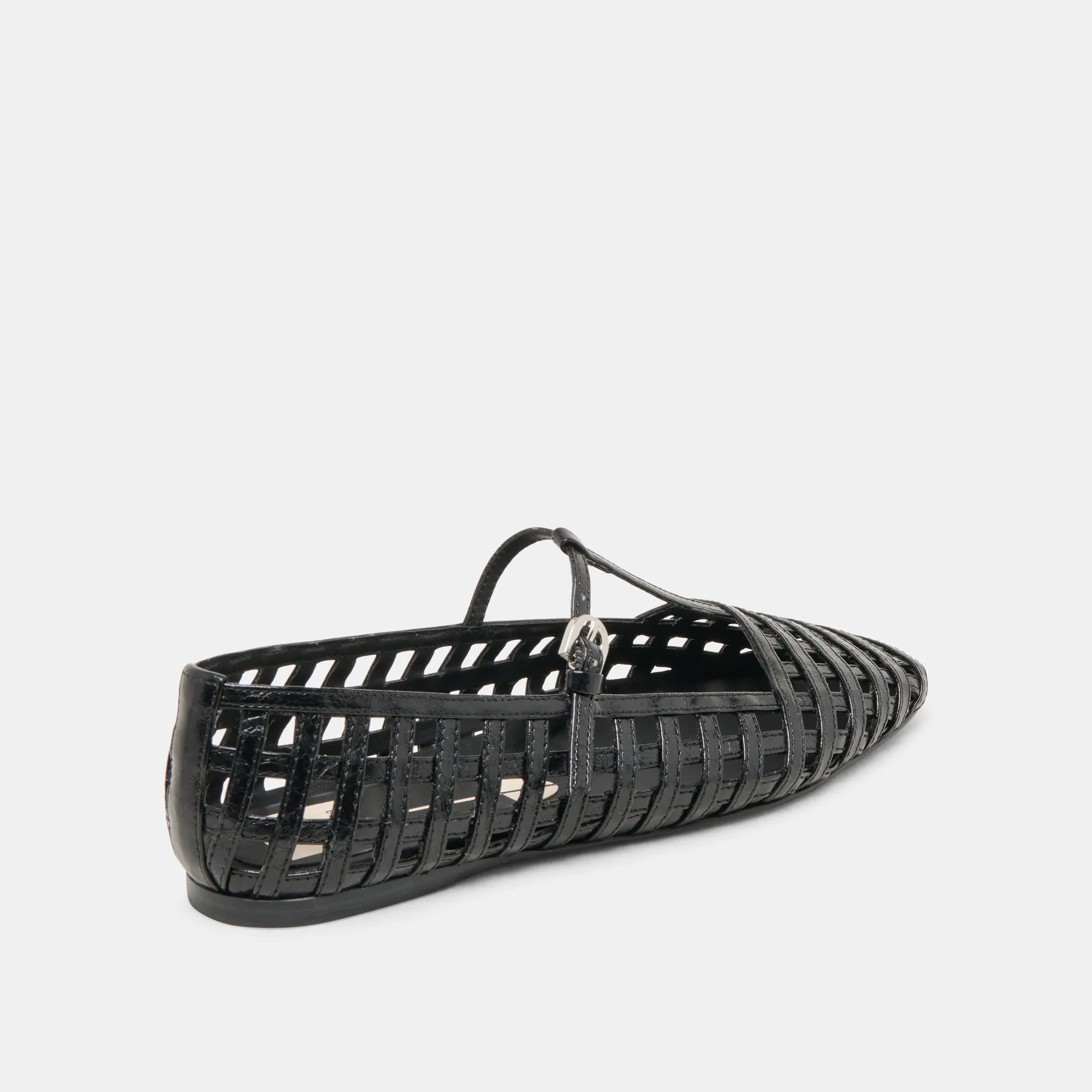 Class Step Board Walk RAINS BALLET FLATS BLACK STELLA