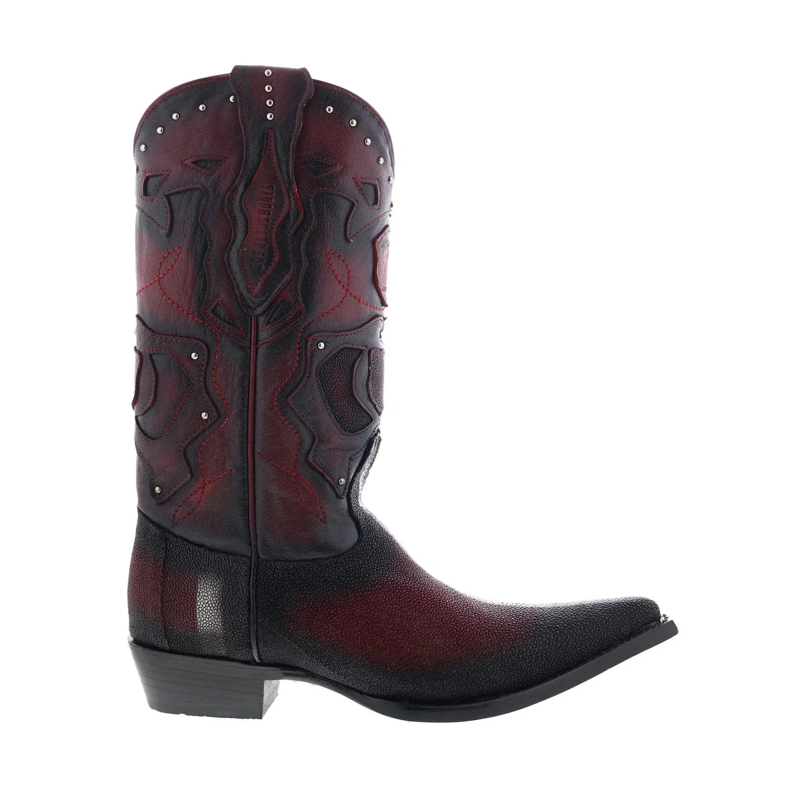 Los Altos 3X Toe Stingray Rowstone Mens Burgundy Wide Cowboy Western Boots All terrain