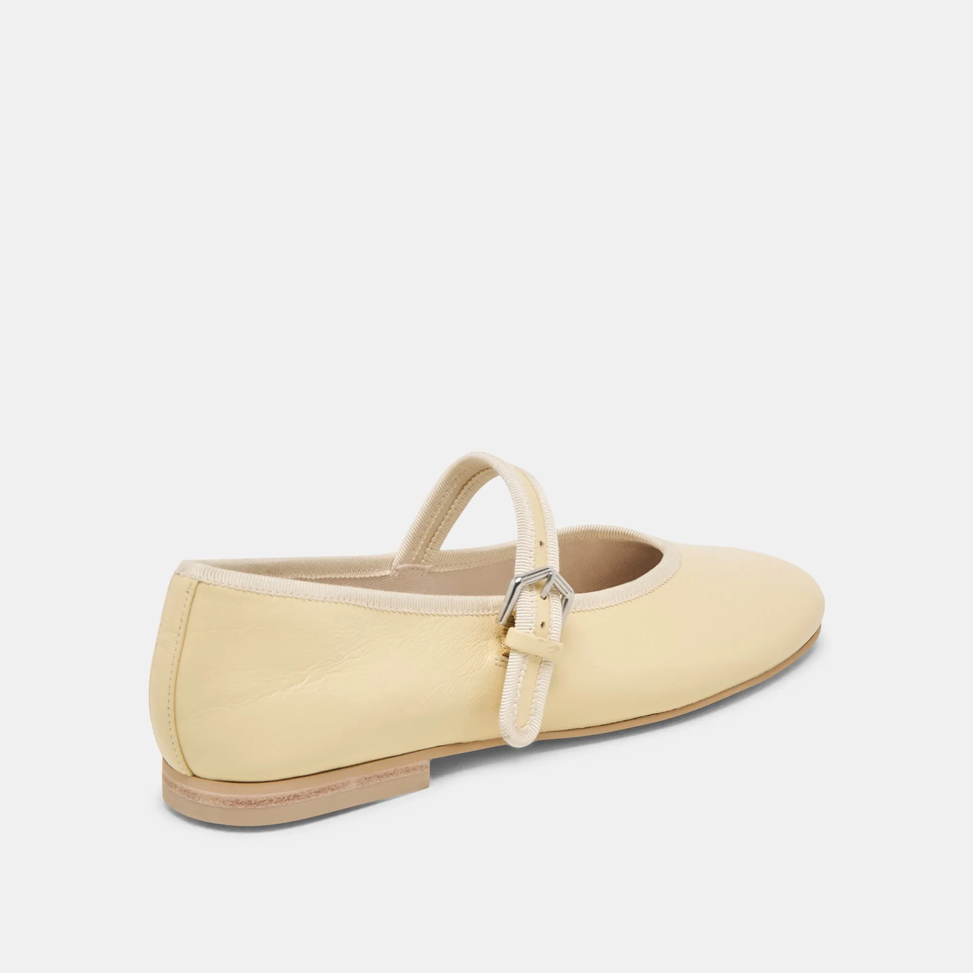 ROSLYN BALLET FLATS LIGHT YELLOW LEATHER Herb Trail