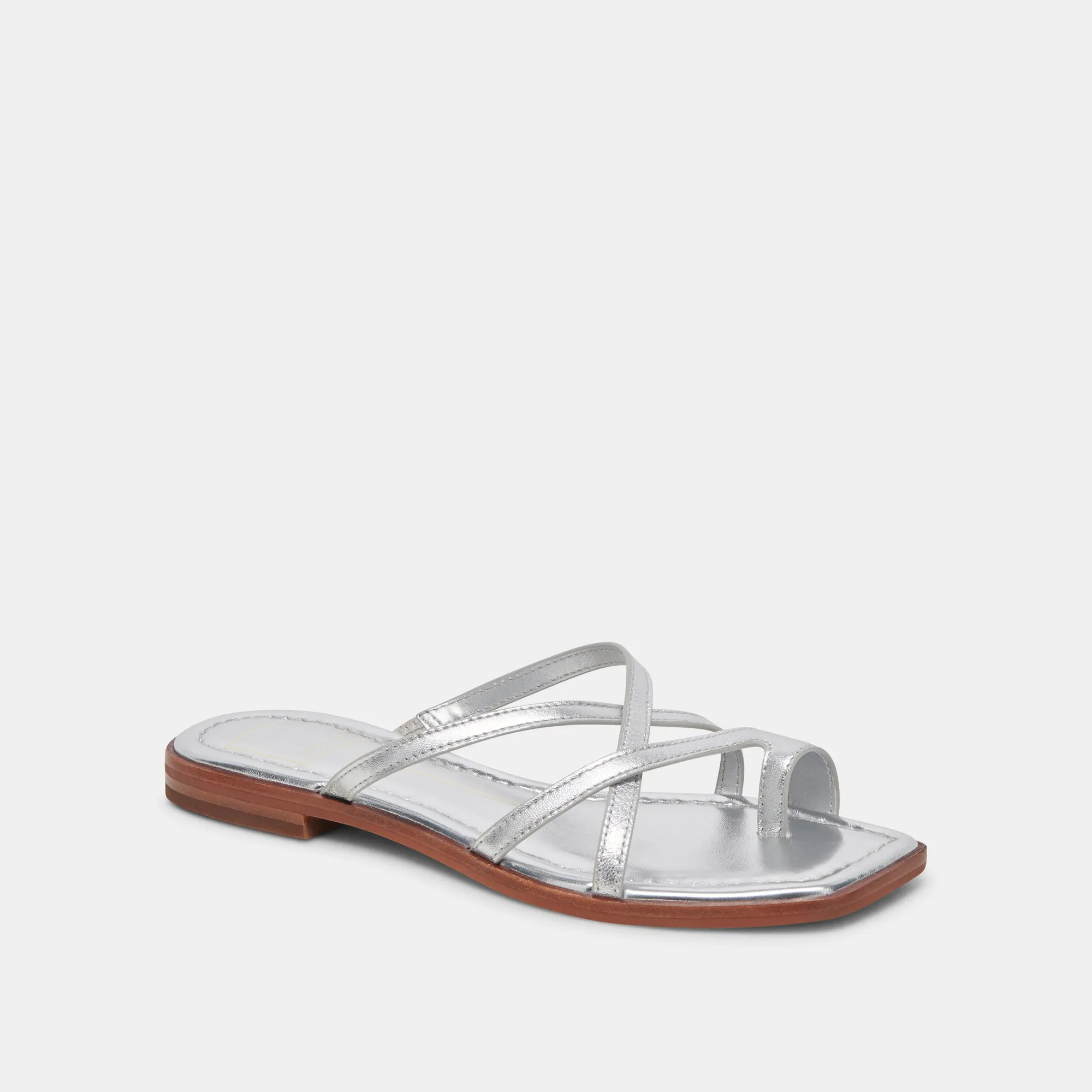 INDIGO SANDALS SILVER DISTRESSED LEATHER Active Line