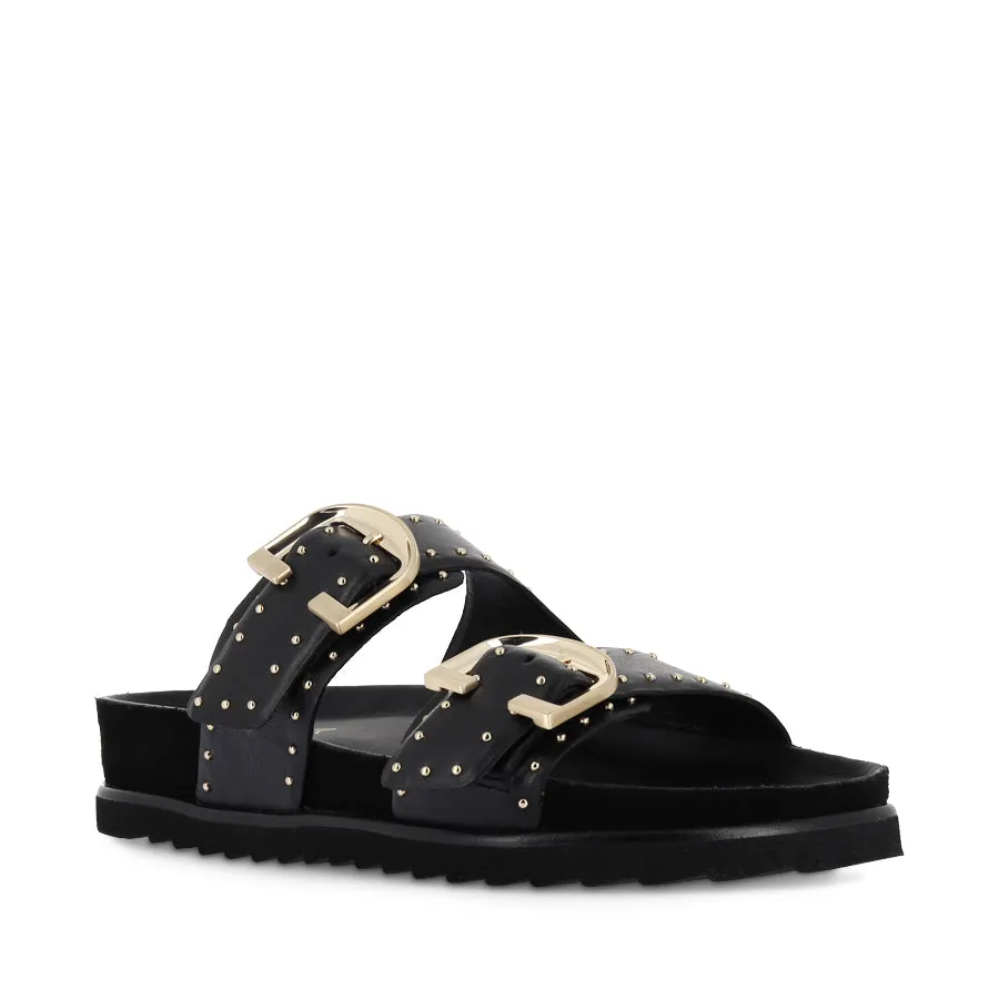Fashion-forward flair men's large DEON - BLACK STUD LEATHER