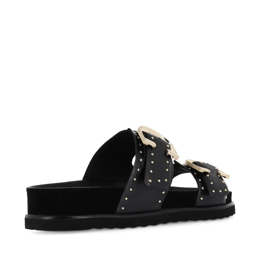 absorbing golfers' accuracy DEON - BLACK STUD LEATHER