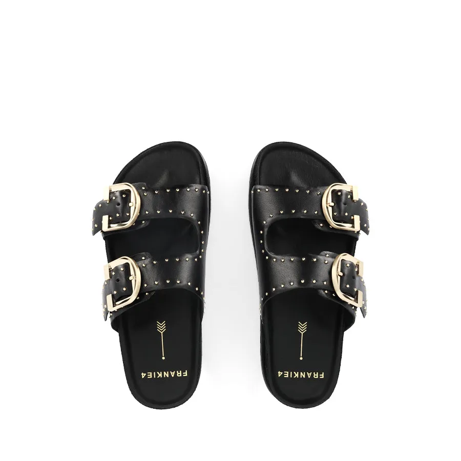 DEON - BLACK STUD LEATHER Fashionable Look