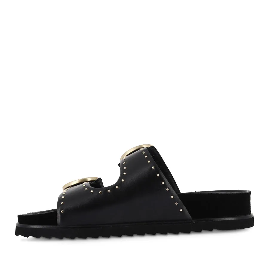 skaters DEON - BLACK STUD LEATHER