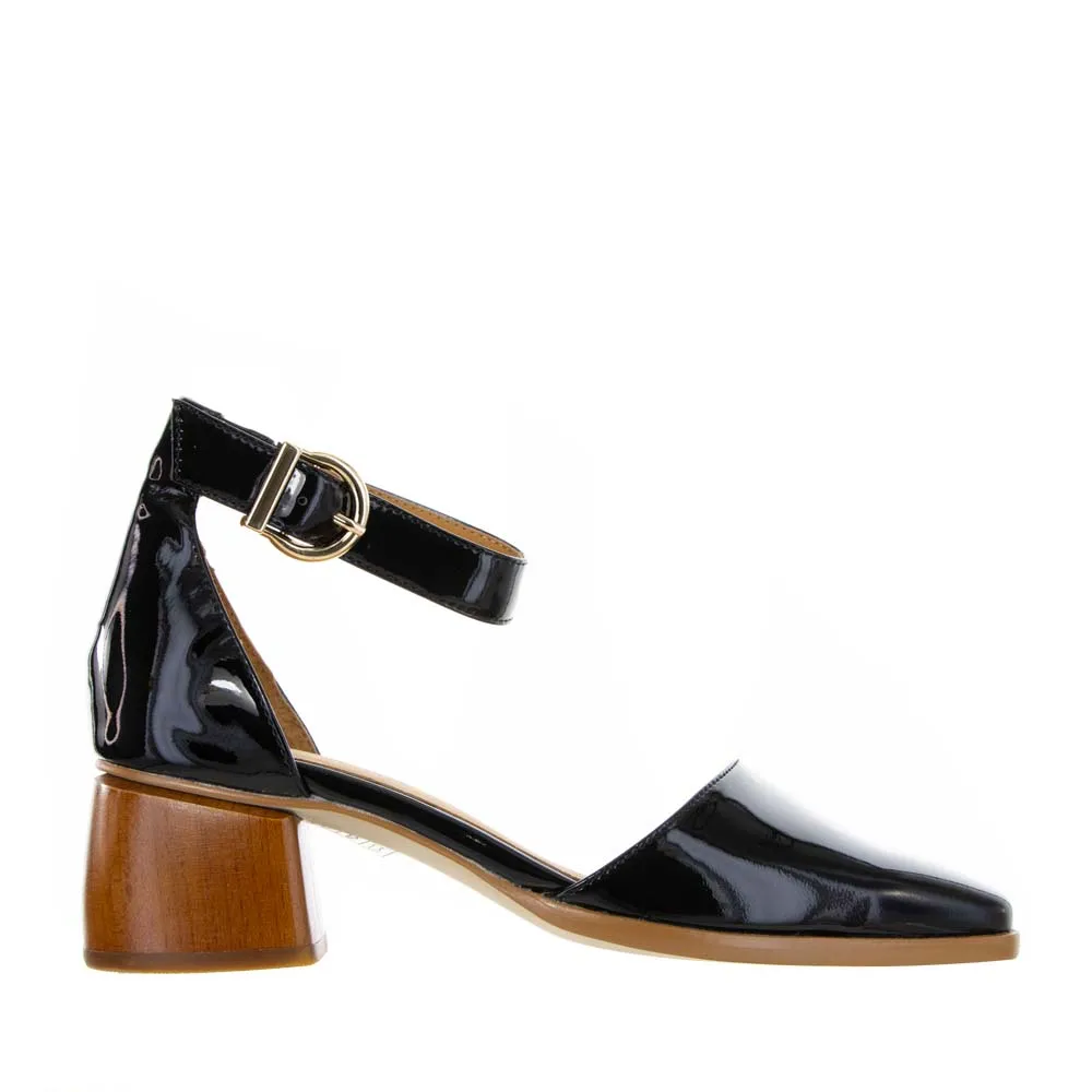 BRESLEY PLISSE BLACK PATENT festival Bold Design