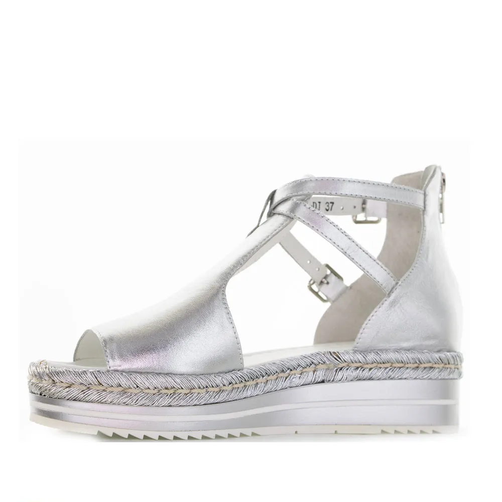 DJANGO & JULIETTE ALEXYS SILVER Practical Walking Shoes Outdoor Style