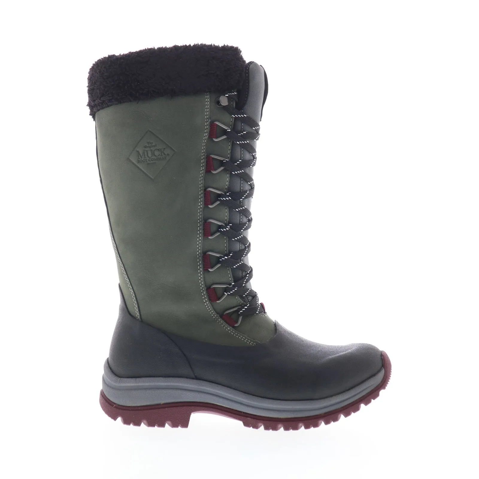 Easy to Wear Original Muck Arctic Apres Lace Tall WALT100 Womens Gray Leather Winter Boots