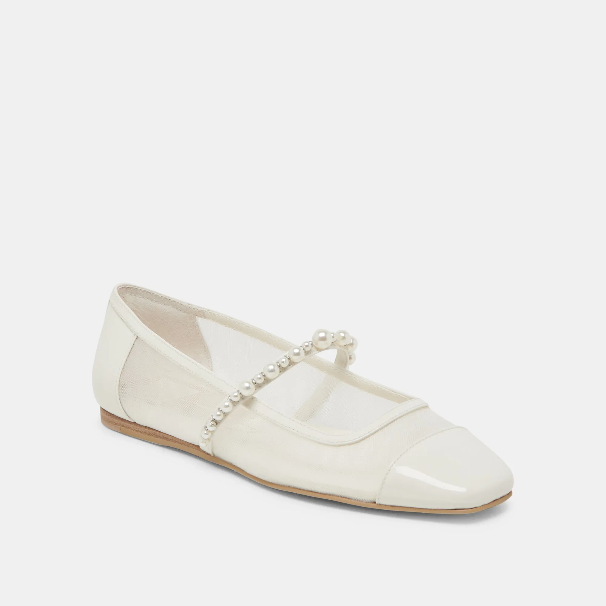 Soft Touch Field Glow ROLLIN PEARL BALLET FLATS WHITE MESH